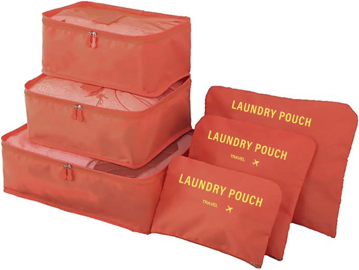 6PCS Travel Luggage Organiser Clothes Storage Pouch Suitcase Packing Bags (Sky)