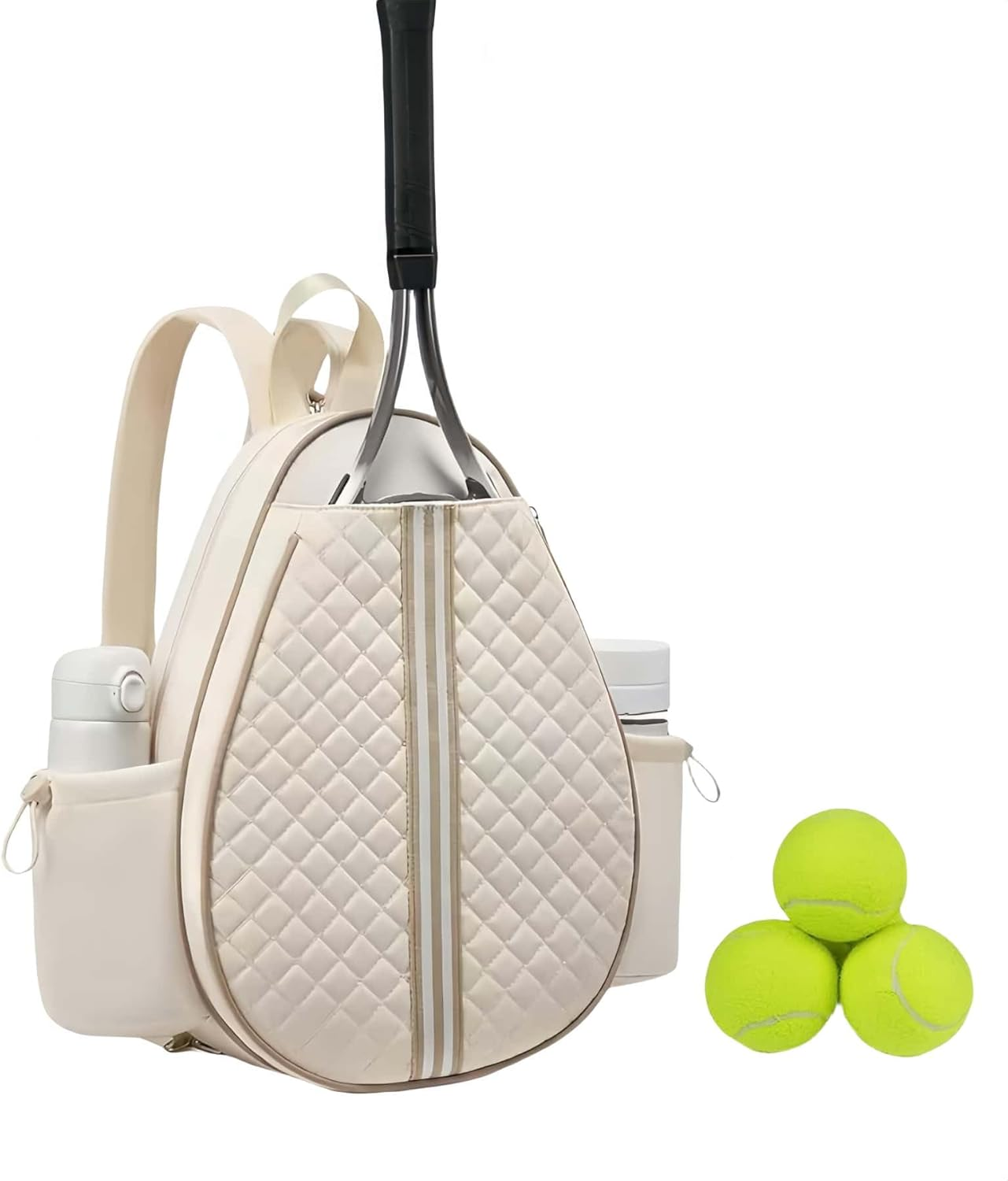 HOLADAWN Tennis Bags for Women & Men, Quilted Tennis Racket Bag Backpack for Tennis Racquet, Pickleball Paddles, Badminton image number 2