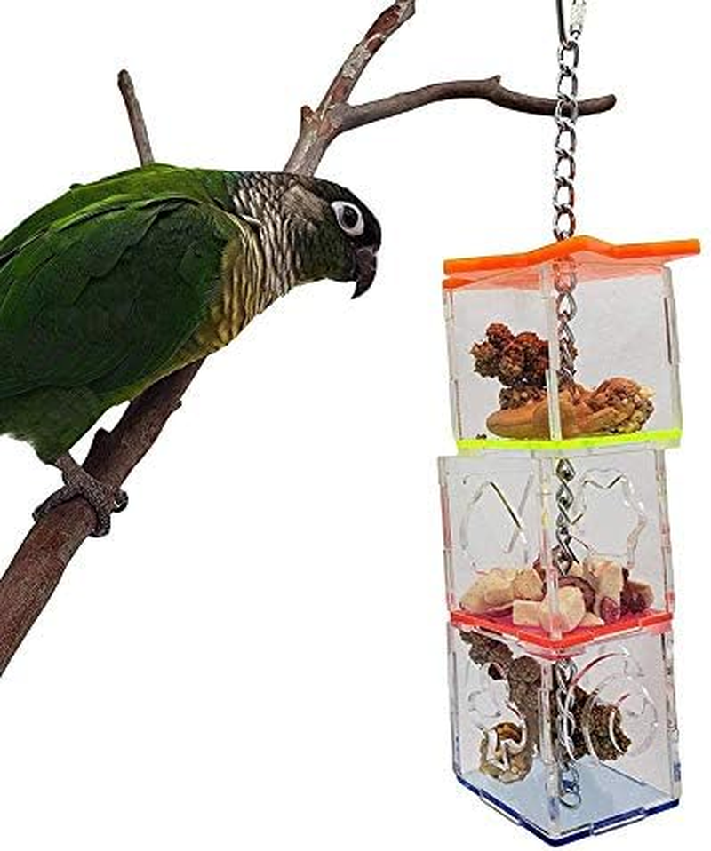 Bird Foraging Assembly Block Kit, Parrot Foraging Ball Pet Food Feeder Birds Swing Toys Durable Feeding Food Bowl Pet Supplies Accessory image number 5