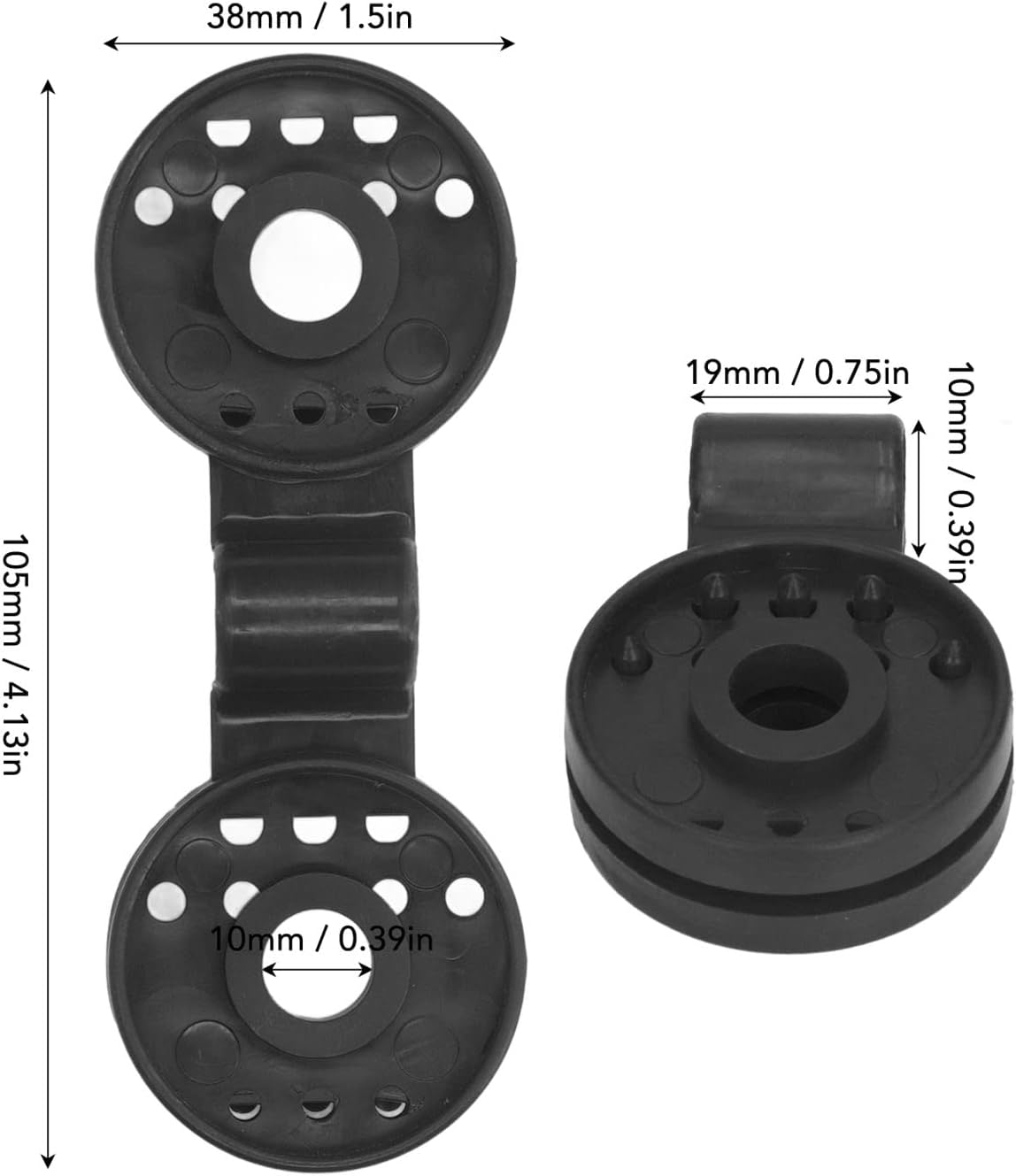 100Pcs Shade Cloth Plastic Clips, Bird Proof Plastic Sunshade Clips, Shade Cloth Heavy Duty Lock Grip for Sun Shade Net, anti Bird Netting, Garden Netting, Shade Netting (Black) - Black image number 5