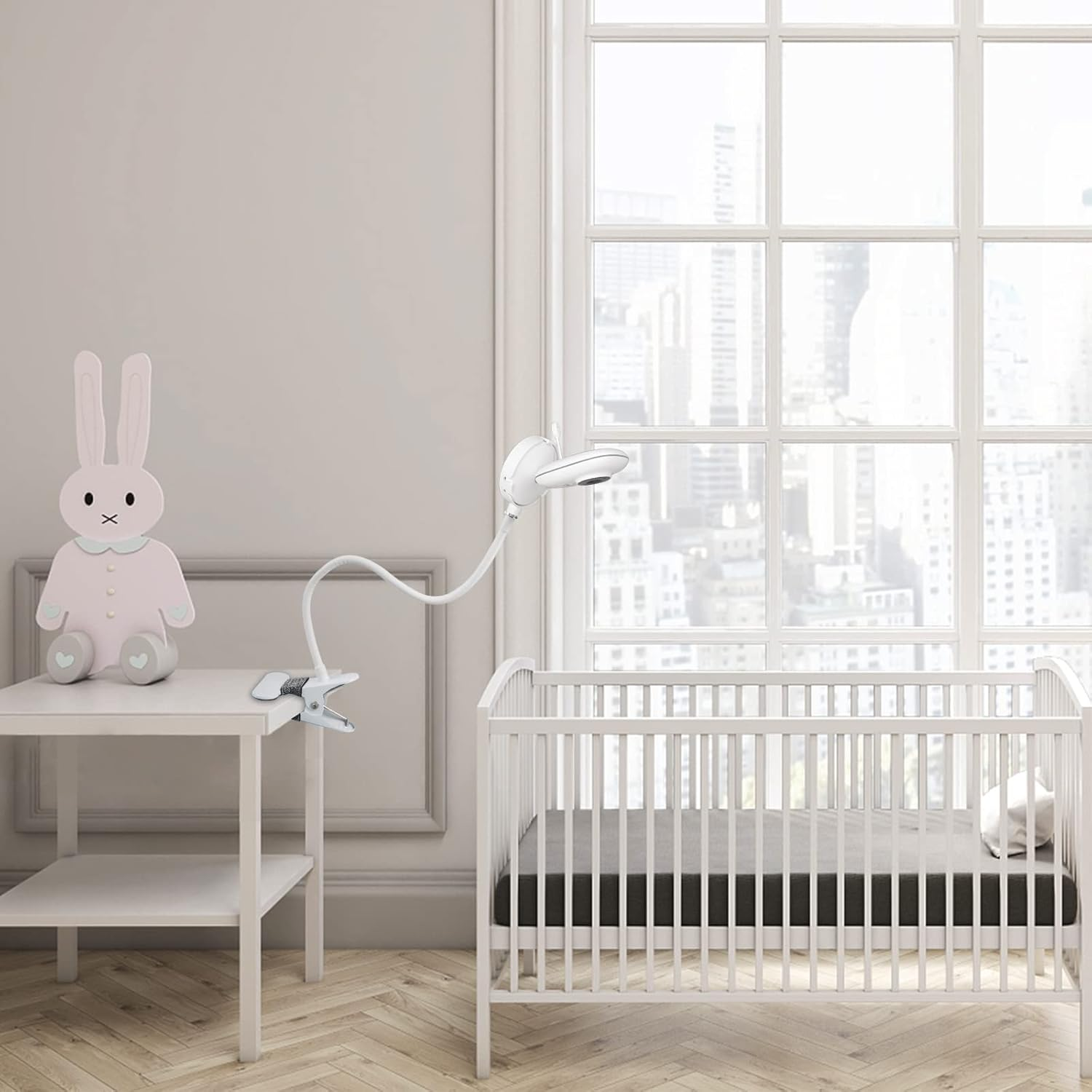 HOLACA Baby Monitor Clip Holder for Boifun/Ghb/Taktark Baby Monitor with Camera 3.2 Inch Digital LCD Screen, Flexible Crib Mount image number 2