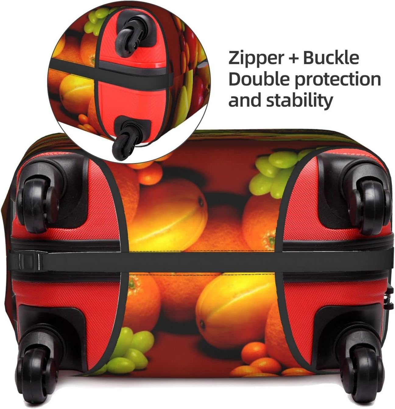 Variety Fresh Vegetables Fruits Luggage Cover Anti-Scratch Suitcase Protector Fits 18-32 Inch Luggage image number 1