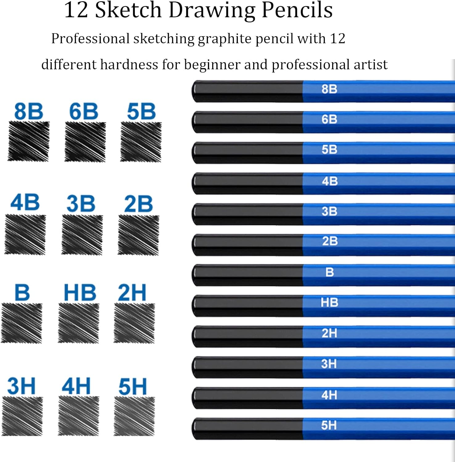 42 Pack Drawing Pencils Art Supplies, Sketching Pencils and Water Colored Pencils with Sketchbook and Art Accessories for Artists, Adults, Students, Teens