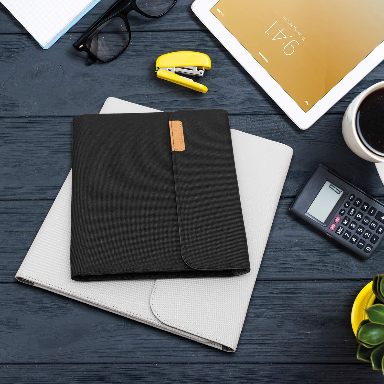 Rocketbook Capsule 2.0 Folio Cover for Core, Panda and Fusion - 100% Recyclable, with Pen Holder, Magnetic Clasp & Inner Storage - Black, Executive Size 6" X 8.8" image number 2