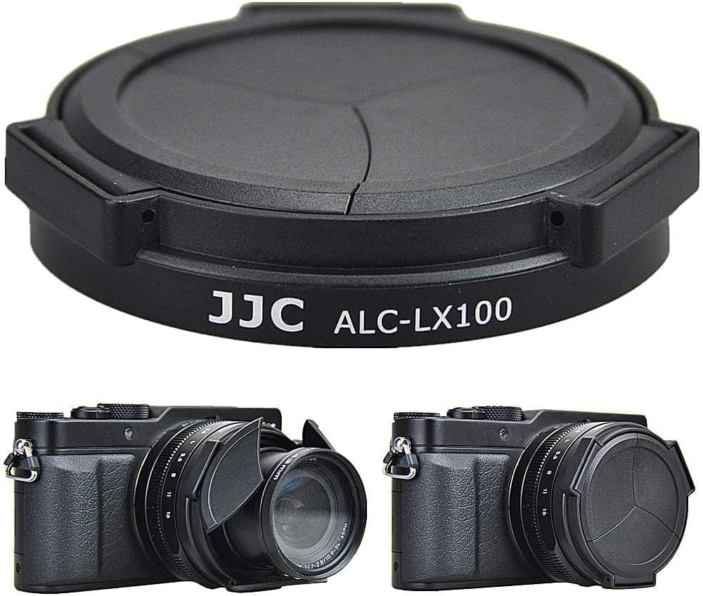 JJC Auto Open and Close Lens Cap for Leica D-LUX 8 D-LUX (Typ 109) D-LUX 7 Panasonic Lumix LX100 II (DC-LX100M2) DMC-LX100 Replaces DMW-LFAC1 + Emall Micro Fiber Cleaning Cloth image number 4