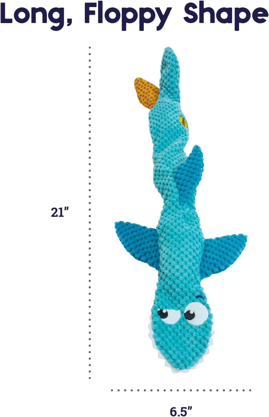 Petstages Stuffing-Free Floppy Shark Plush Dog Toy, Large image number 3