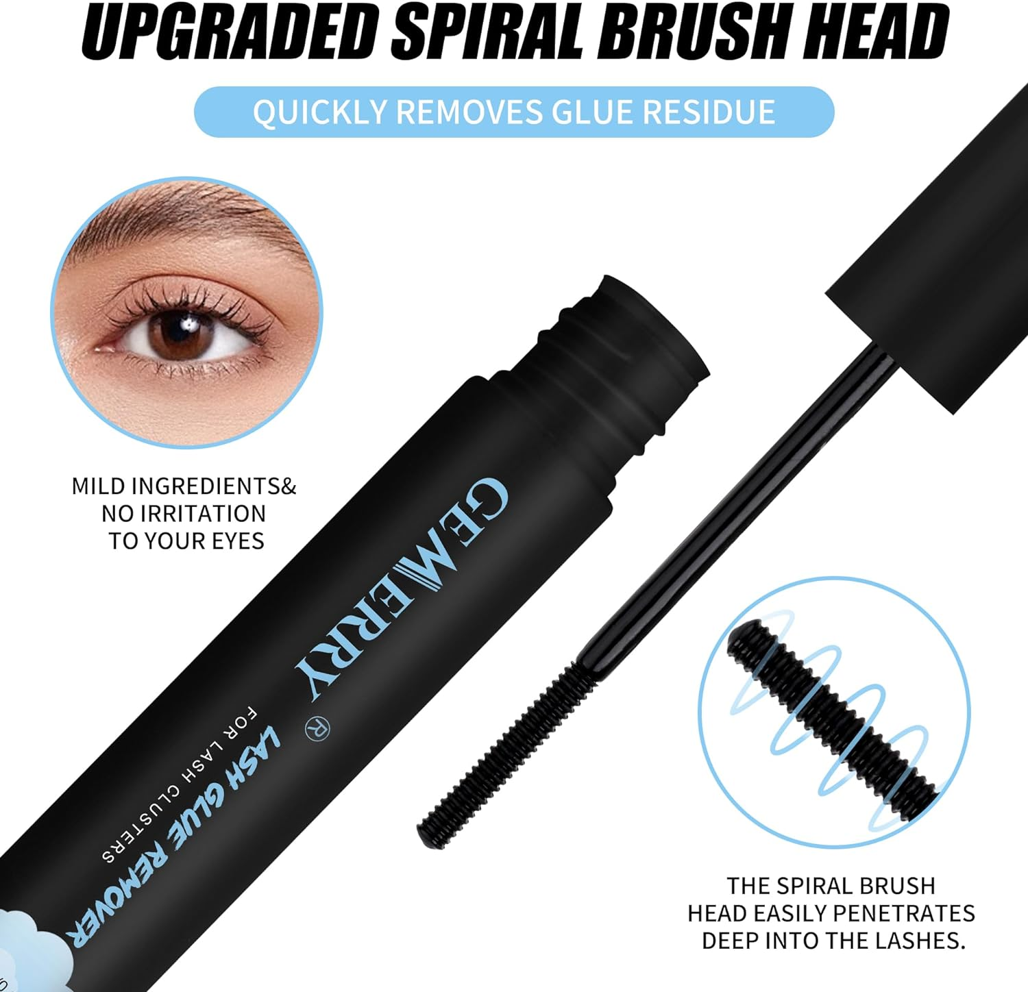 GEMERRY Lash Glue Remover, Lash Extension Remover Lash Bond Remover Self-Use Lash Cluster Remover Lash Bond and Seal Remover Lash Adhesive Remover- Non-Irritating Mascara Wand 5Ml image number 3