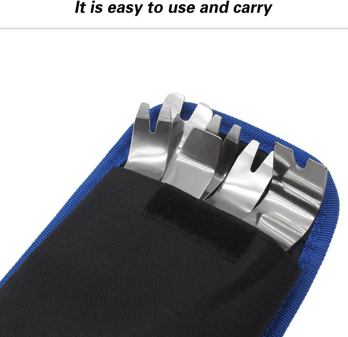 AIMALL 6PCS Stainless Steel Pry Bar Tool Set for Car Interior Trim Removal, Auto Panel Clip Dash Fastener Dismantling Kit with Multiple Tip Shapes for Repair Work image number 2