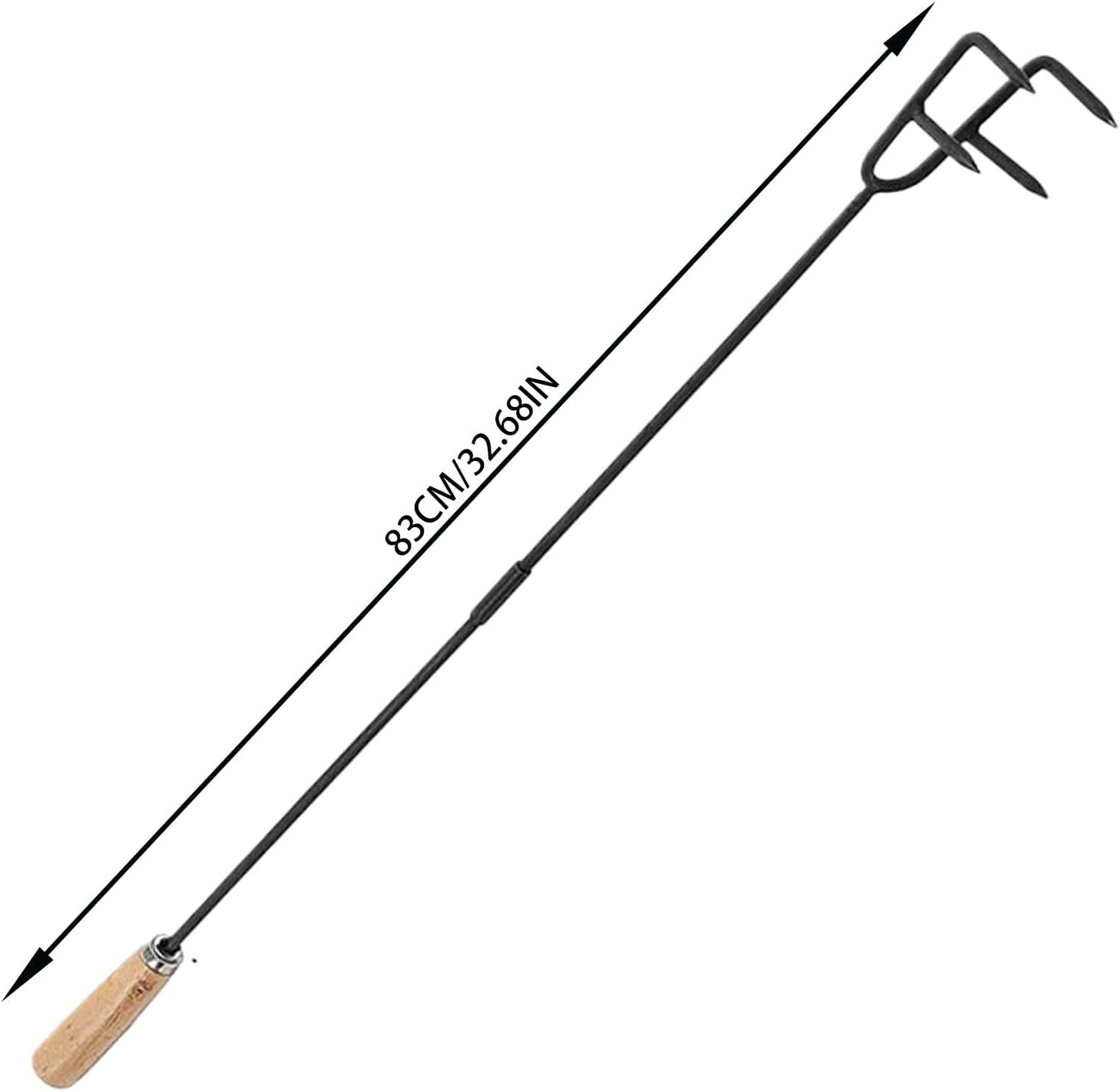 Fire Poker, Portable Fireplace Poker Tool, 33 Inch Fire Poker with Wooden Handle for Fire Pit, Long Portable Campfire Poker, Outdoor Fire Pit Poker image number 6