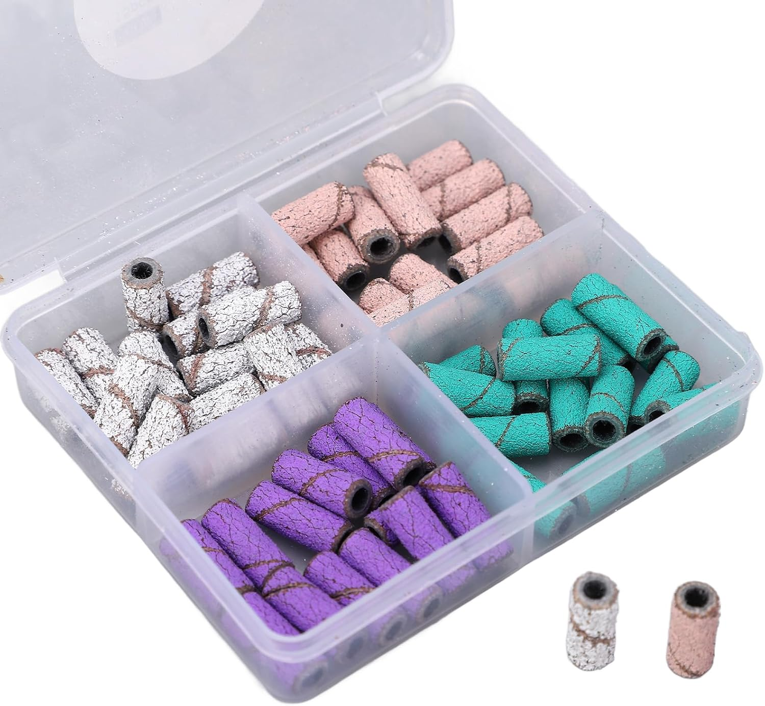 60Pcs Professional Small Sanding Bands, Small Sanding Band for Nail Drill Bits, Manicure Salon Use, Mini Sanding Bands for Manicures and Pedicure image number 5