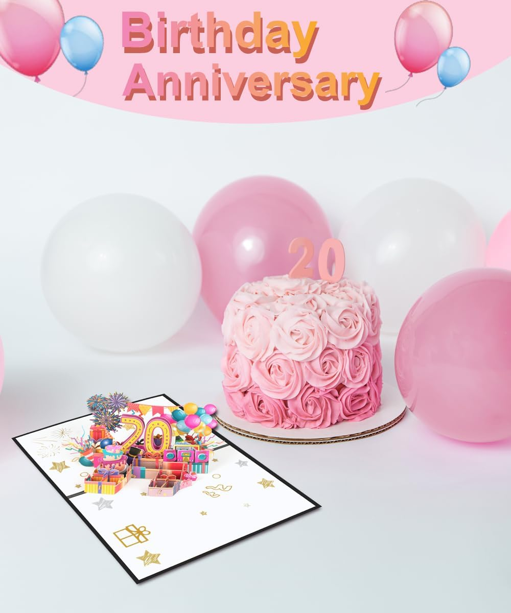 Magic Ants Birthday Card Pop up Card with Envelope for Women Men Girlfriend Friends Family (20)