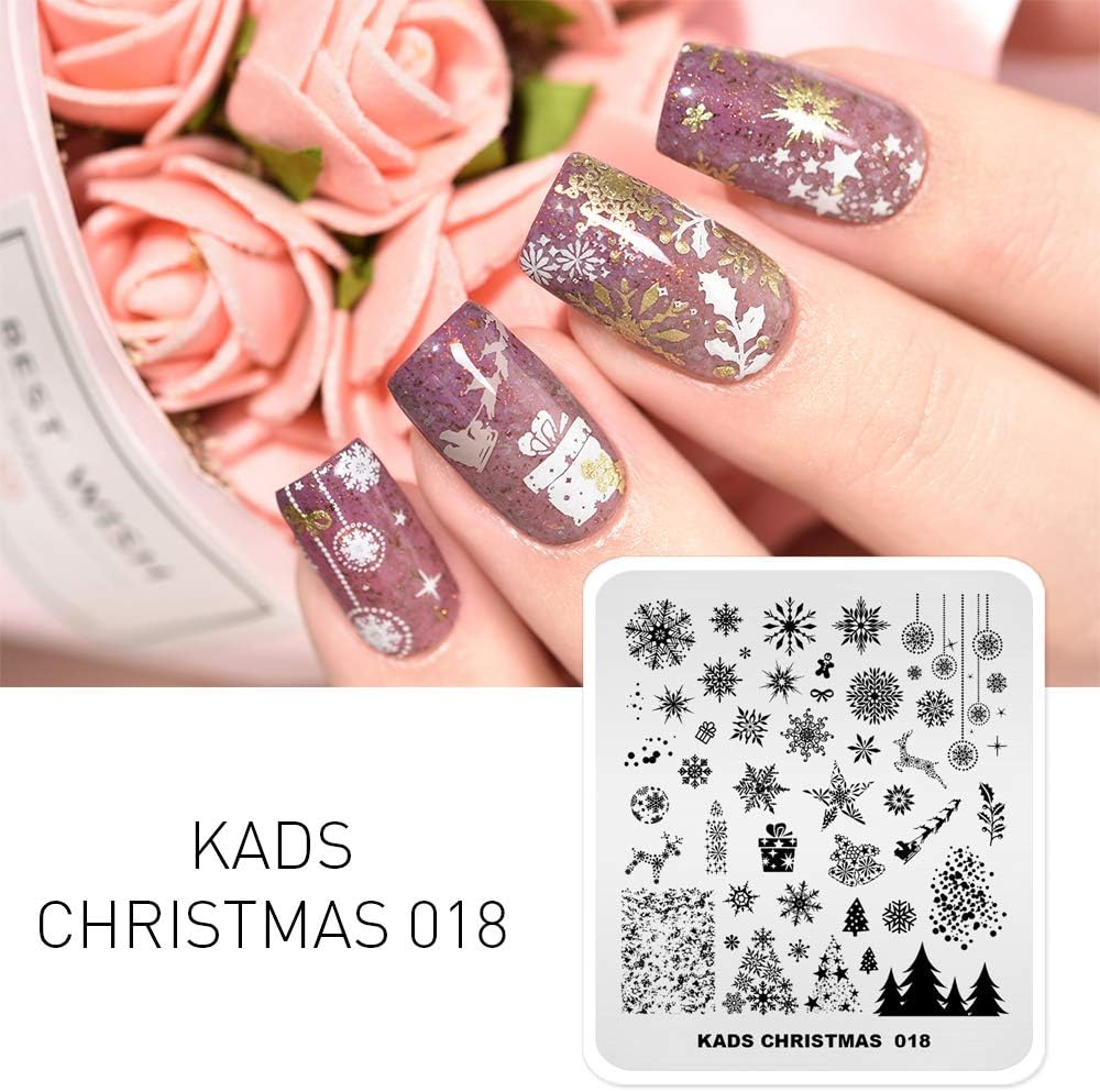Alexnailart Professional Nail Stamping Plates Christmas Pattern Templates Manicure Stencils Nail Art Printing Tools image number 2