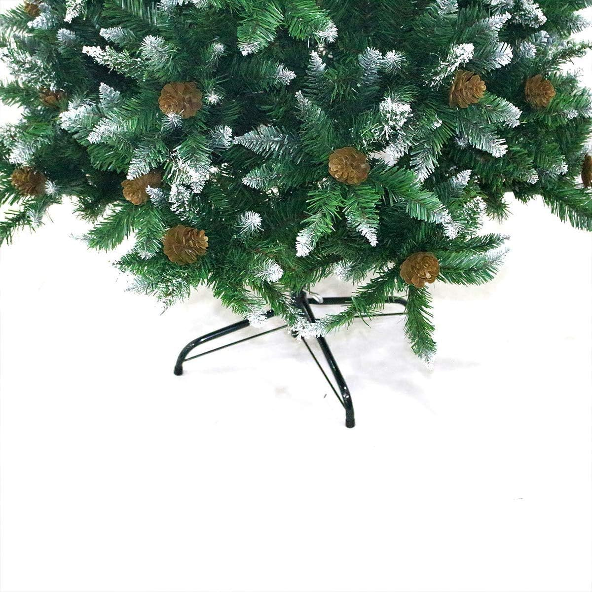 Ariv Green Pinecone Hinged Christmas Tree 1.5M 5FT Frost Green 786 Tips Bushy Hinged Branches Metal Stand Easy Assemble Chistmas Gift image number 6