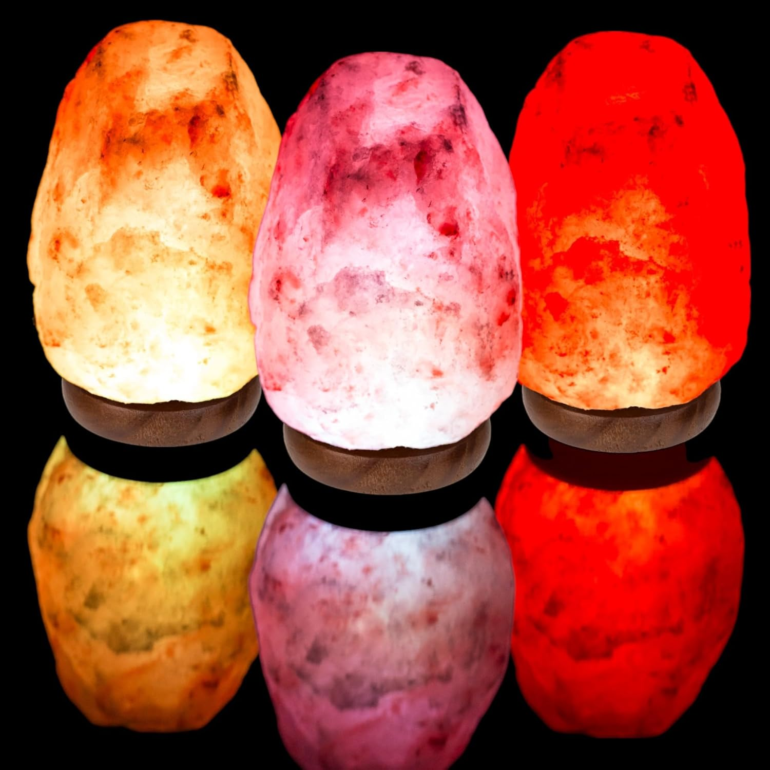 MIJOMA LED Salt Crystal Lamp - Salt Lamp from the Salt Range (Pakistan), 10 X 13 Cm with USB Cable (150 Cm) - Natural Stone Decorative Lamp for Relaxation and Feel-Good Atmosphere (Colour-Changing) image number 5
