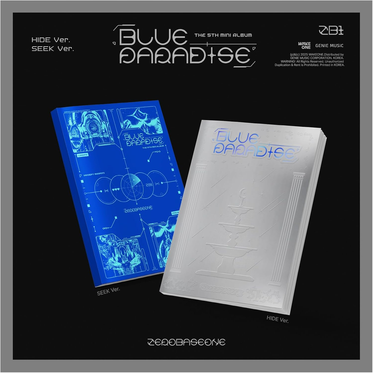 ZEROBASEONE BLUE PARADISE 5Th Mini Album with Tracking Sealed ZB1 (Standard Seek Version) image number 1
