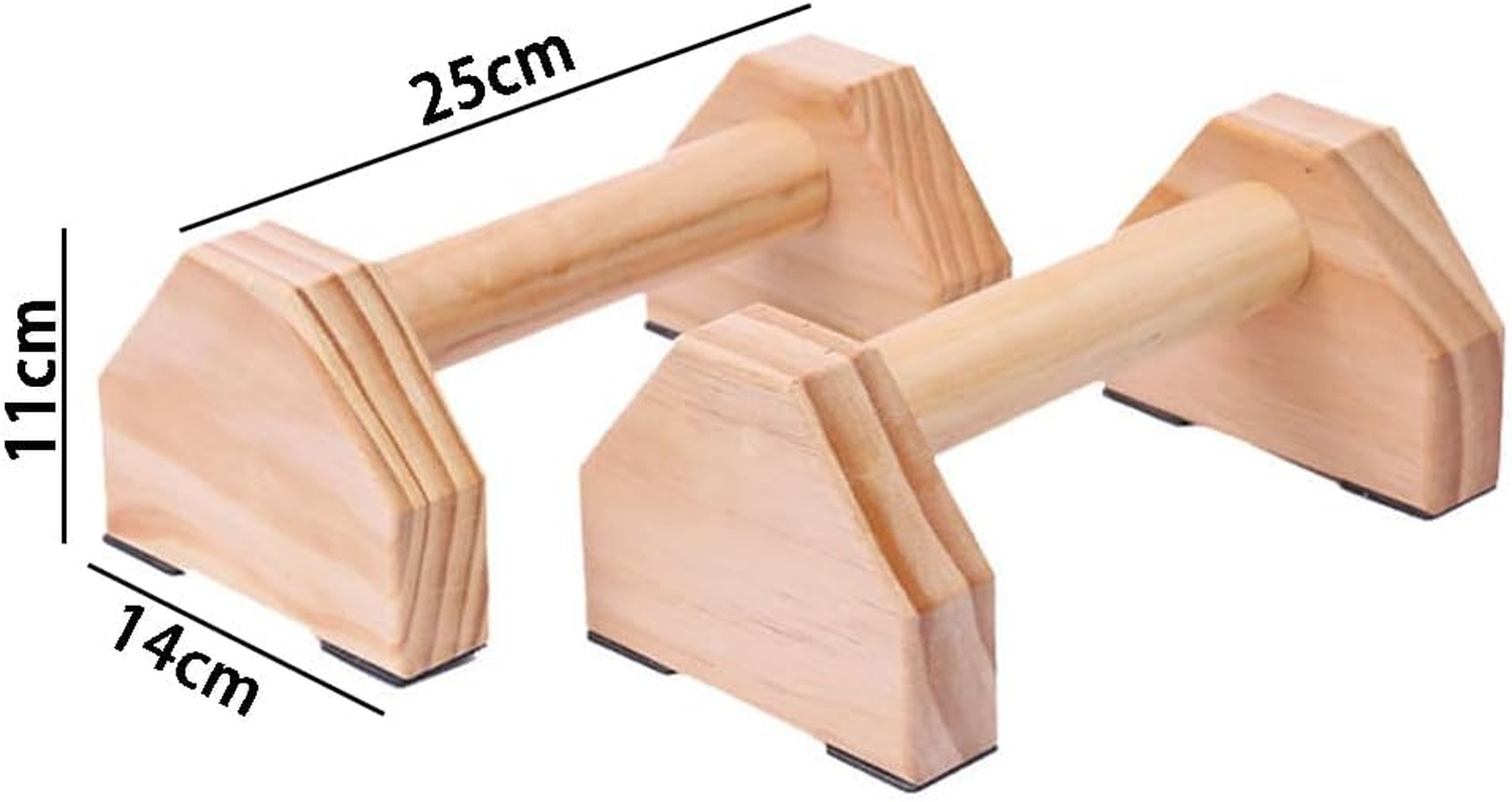 2Pcs Wood Push up Bars,Fitness Equipment,Wooden Handstand Trainer,Pushup Handle with Non-Slip Base,Small Fitness Machines,For Men and Women Fitness Training image number 5