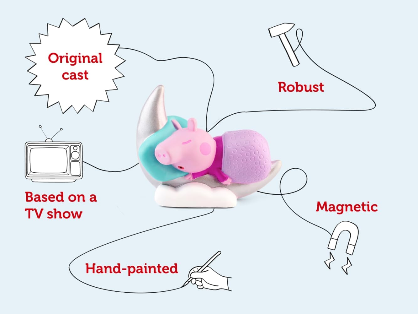 Tonies Peppa'S Bedtime Stories Audio Toy Figurine from Peppa Pig image number 2