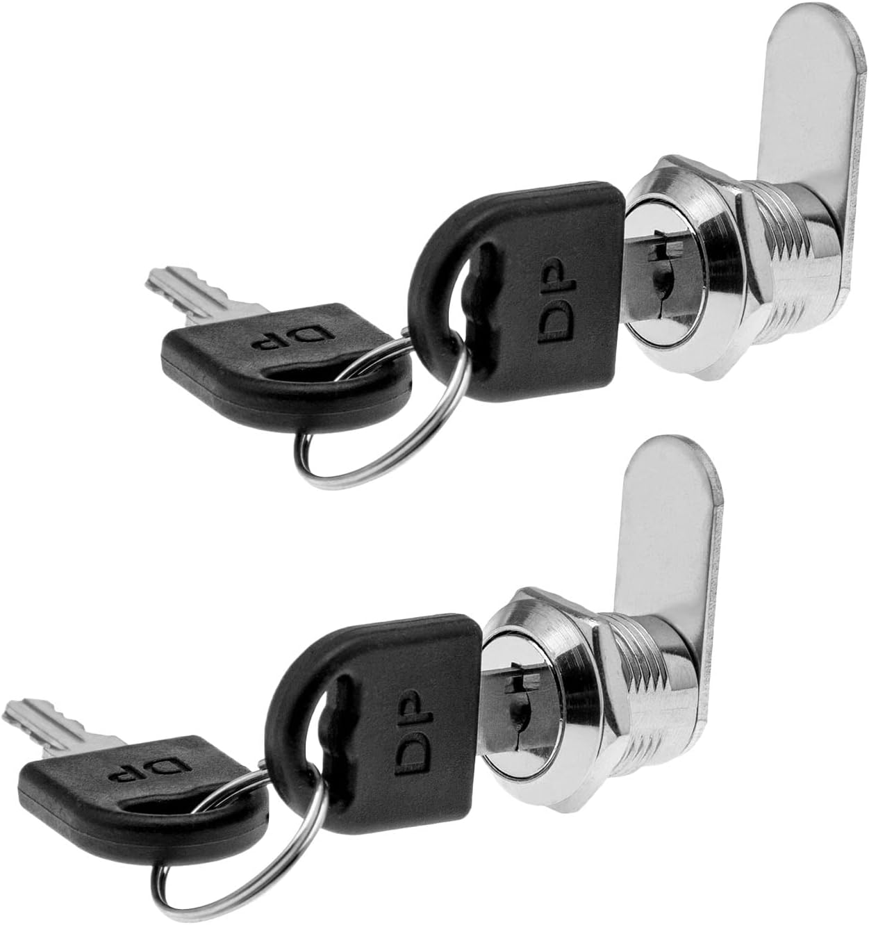 Emsea 2Pcs Cabinet Cam Lock with Keys Cylinder Cam Locks Secure Mailbox File Drawer Dresser Compartment Lock Tool Box Replacement Hardware Zinc Alloy image number 4