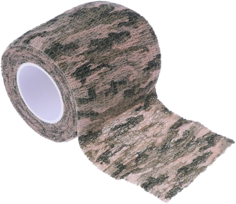 Camouflage Tape Self-Adhesive Telescopic Non-Woven for Outdoor Activities Enhances Grip Insulation image number 1