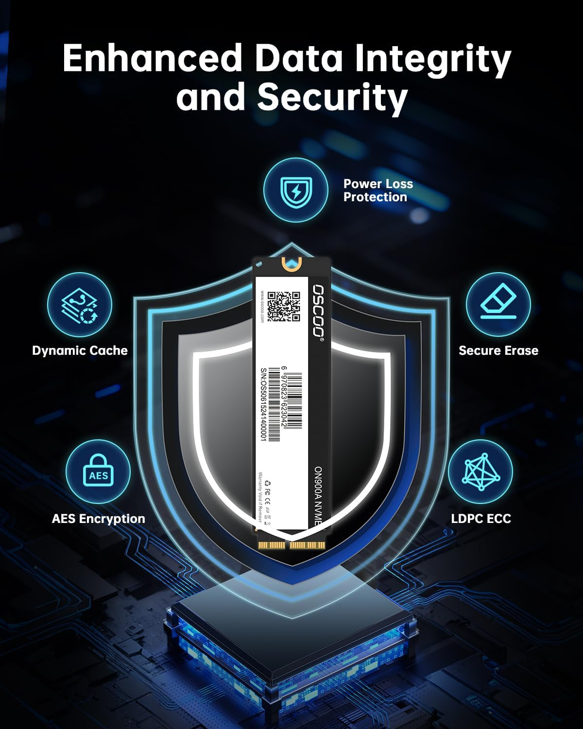 OSCOO 2TB Nvme SSD for Macbook - Pcie Gen3.0X4 Internal SSD, up to 2000Mb/S, Compatible with Macbook Air/Pro 2013-2017, Mac Mini 2014, Imac 2012-2018, Mac Pro 2013 - ON900A image number 3