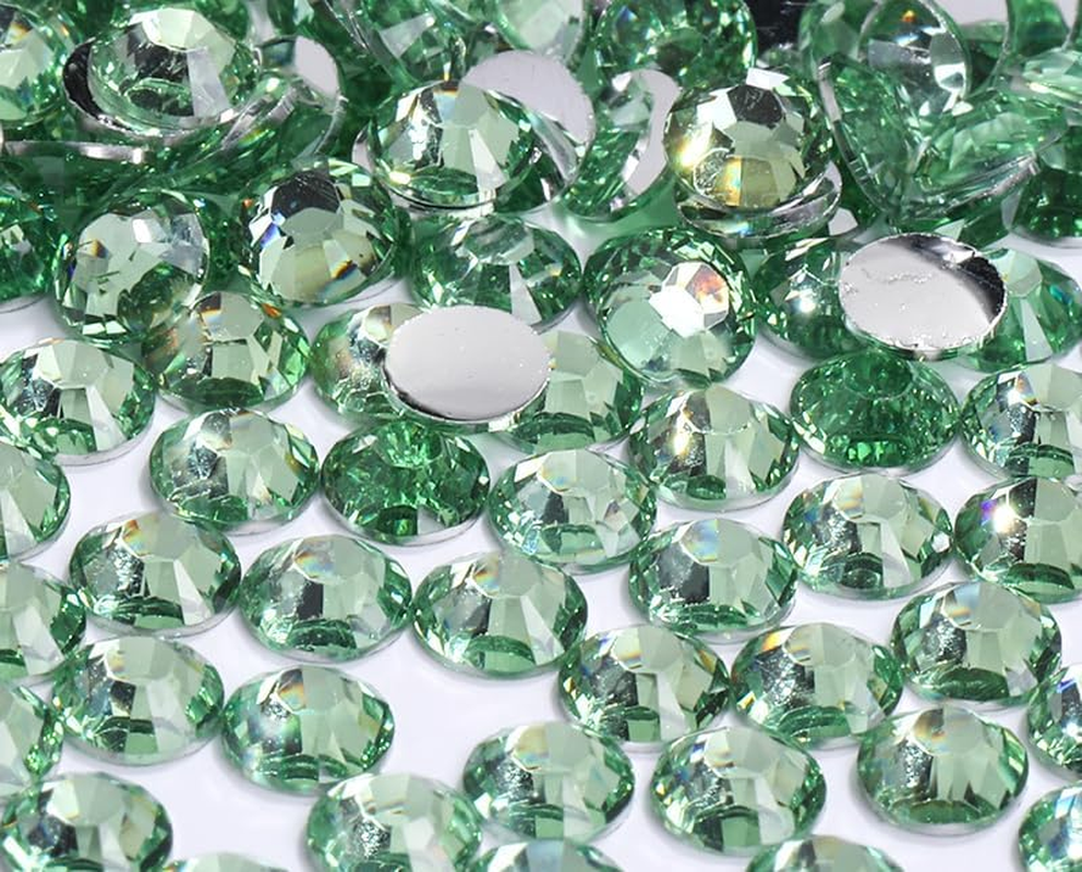 Yixinly Pack of 3000 SS20 5 Mm Rhinestones, round Crystals Stones for Nails, DIY Decoration, Clothing, Mobile Phone Cases, Shoes, Bags (Olive Green)