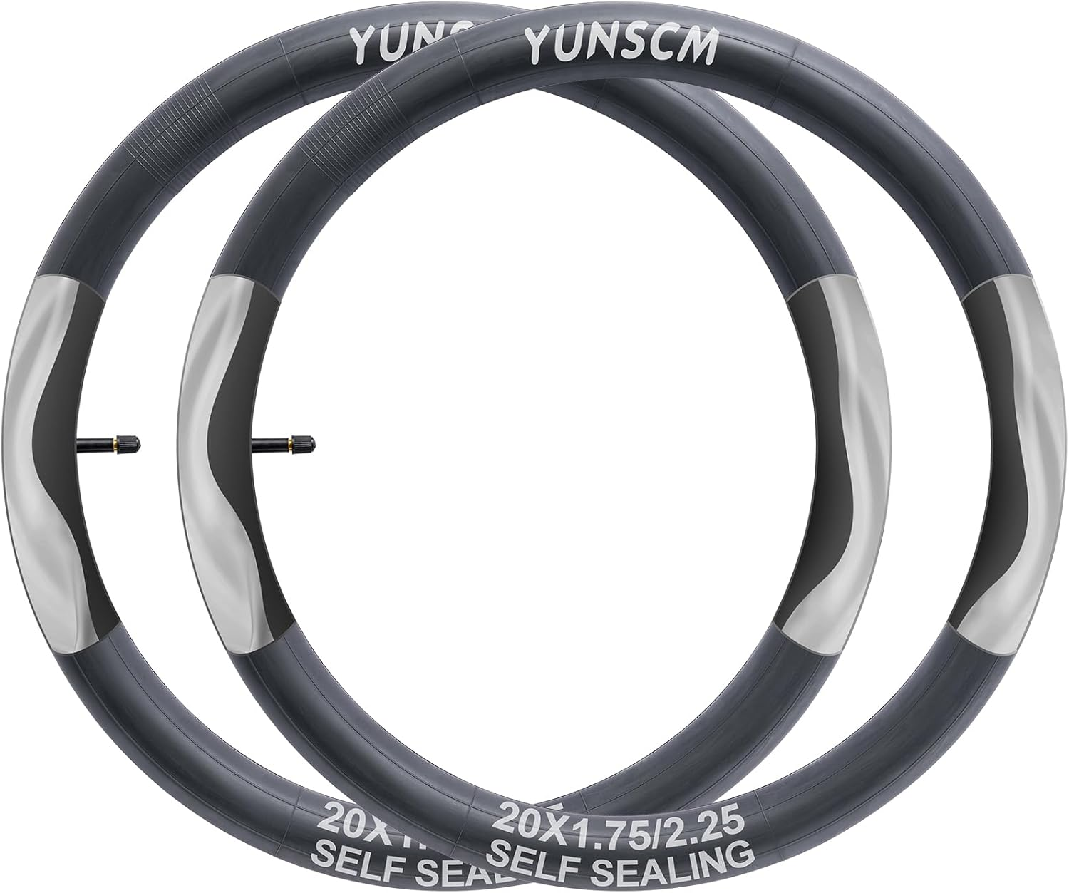 Yunscm 2 Pcs,20X1.95 Tubes,20X1.75/2.25 Heavy Duty Self Sealing Tube,Schrader Valve 32Mm,20X1.75-2.25 Automatically Repair Inner Tube Replacement for Schrader Valve 20 Inch MTB Bike,Off Road Bike image number 5