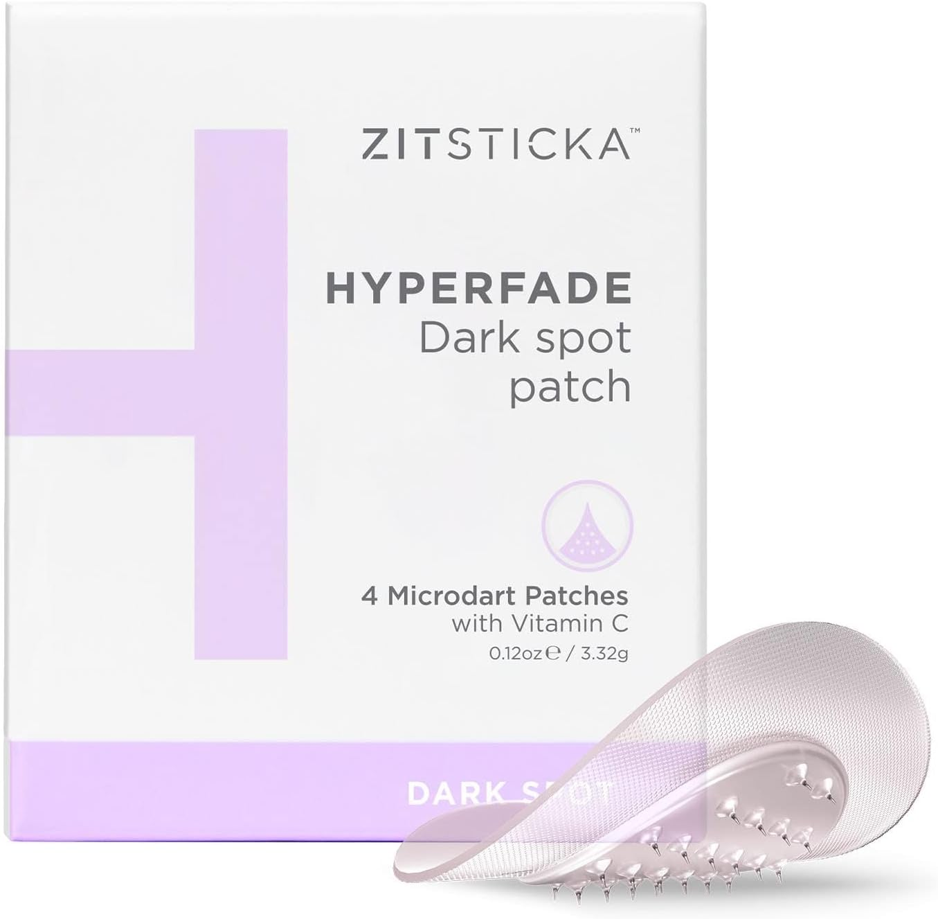 Zitsticka Hyperfade Microdart Pimple Patch, Targets Post-Zit Blemishes, Hydrates & Evens Skin Tone, with Hyaluronic Acid & Vitamin C for Clear, Smooth-Looking Skin (4 Count) image number 1