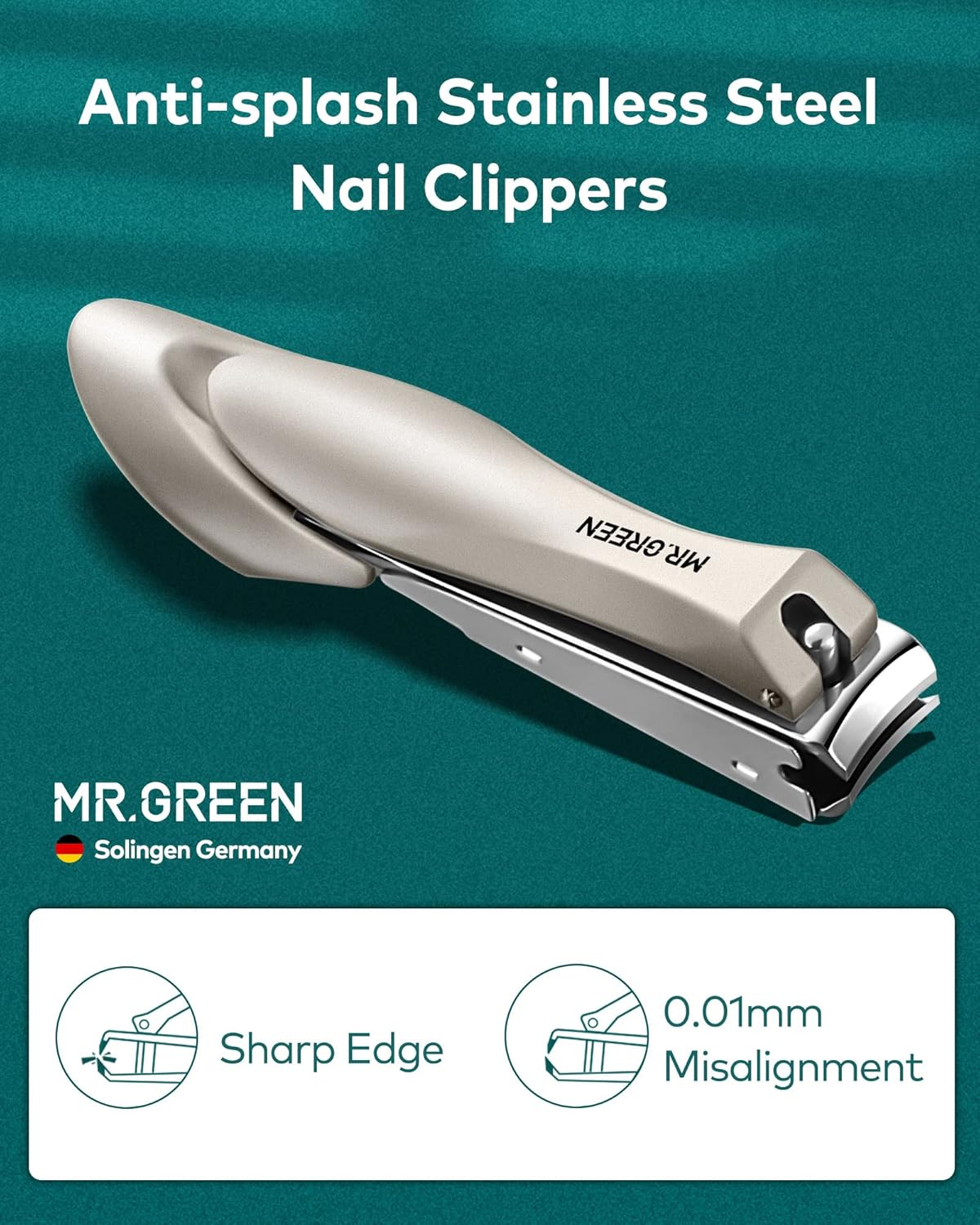 MR.GREEN Manicure Set 9 in 1,Professional Pedicure Kit,Stainless Steel Manicure Kit,Portable Travel Grooming Kit Nail Care Tools,Nail Clippers Pedicure Tools image number 3