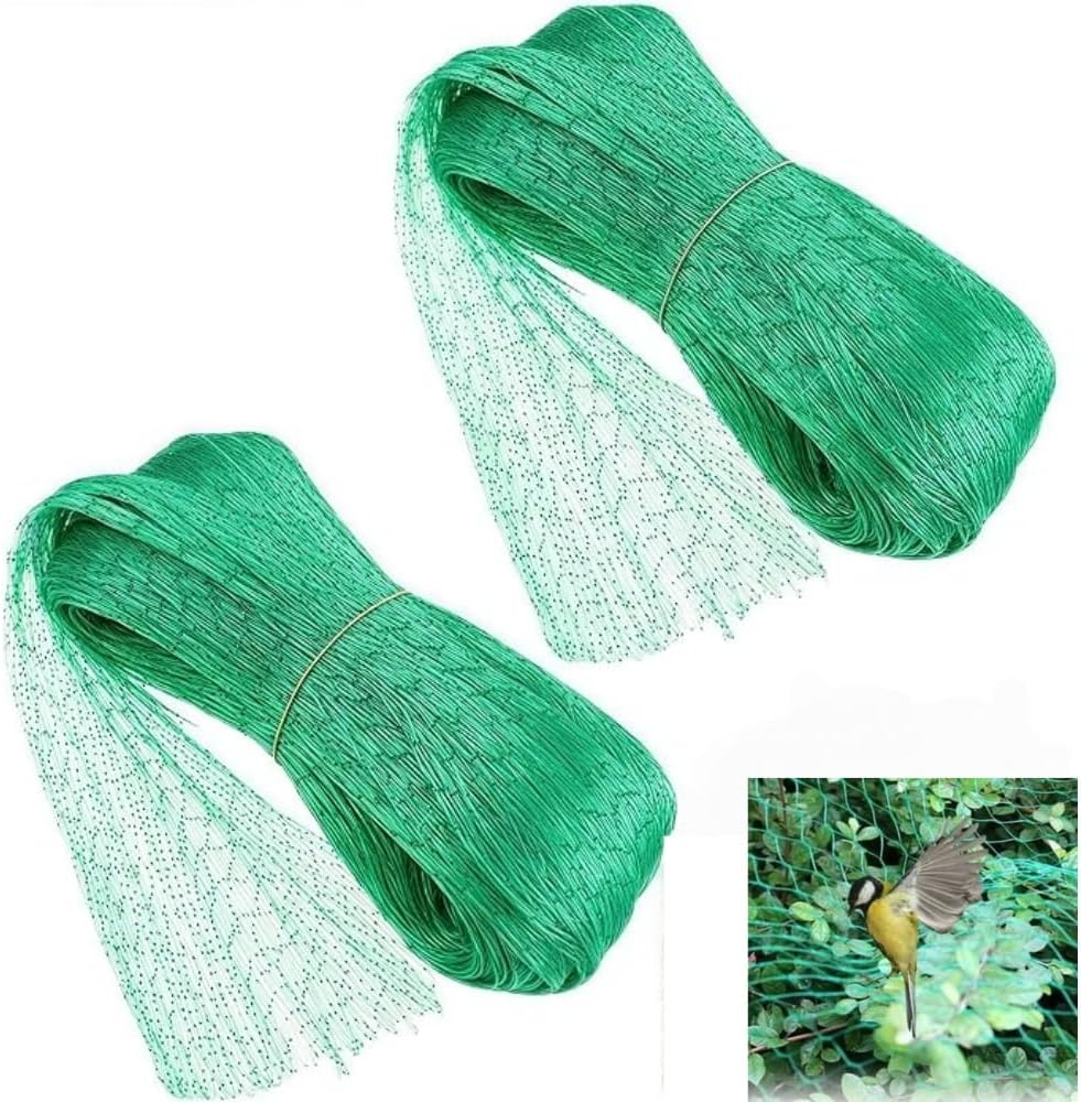 2 Pcs anti Bird Protection Net, 4 X 10 M Reusable Fence Net,Deer Fence Netting,For Garden Protection,Fruit Trees Vegetables against Birds,Squirrels,Poultry,Other Animals,Mesh image number 3