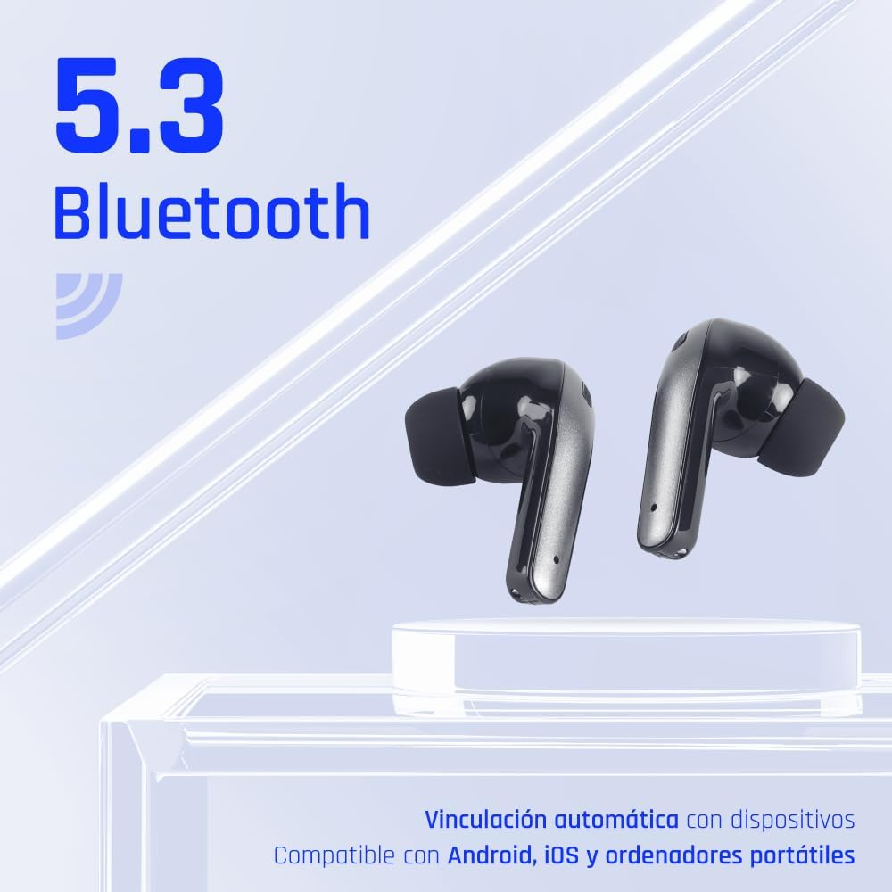 Iggual TWS Wireless Bluetooth Noise Cancelling Headphones image number 4