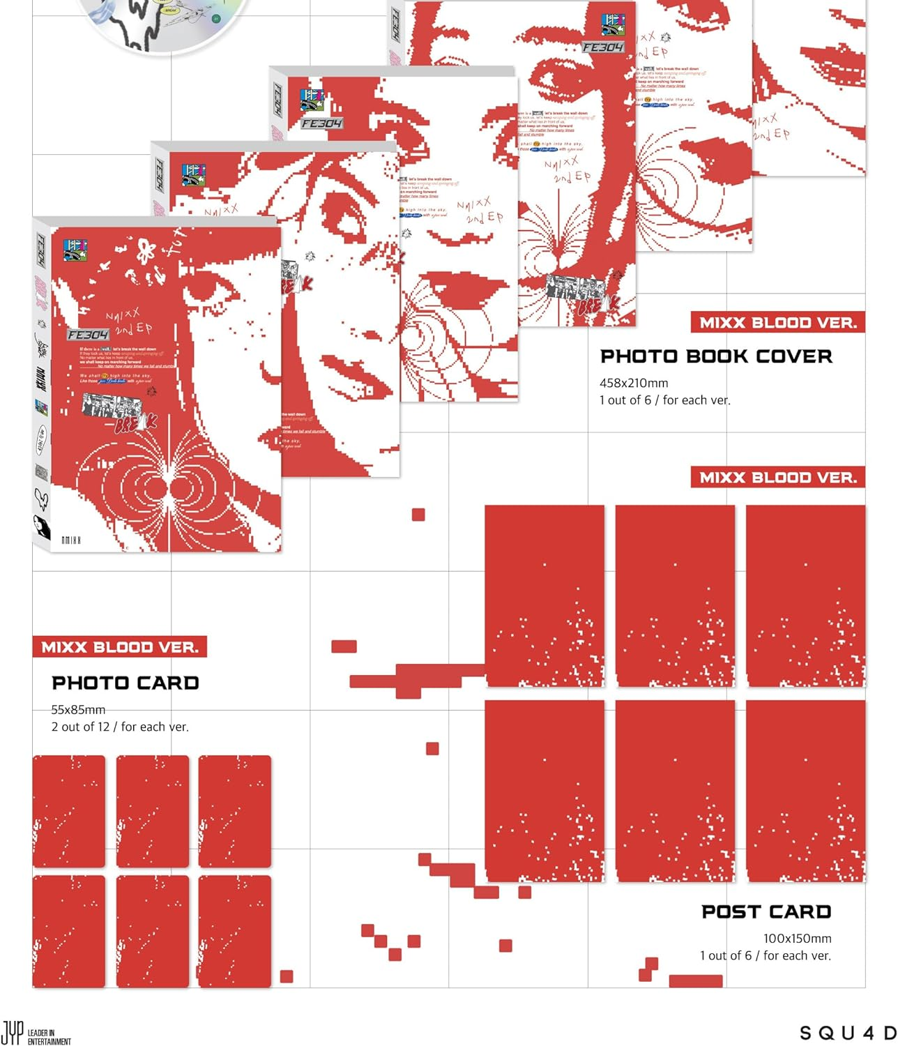 NMIXX Fe3O4 : Break 2Nd Mini Album Standard MIXX BLOOD Version Cd+120P Photobook+1P Postcard+2P Photocard+Tracking Sealed Fe304