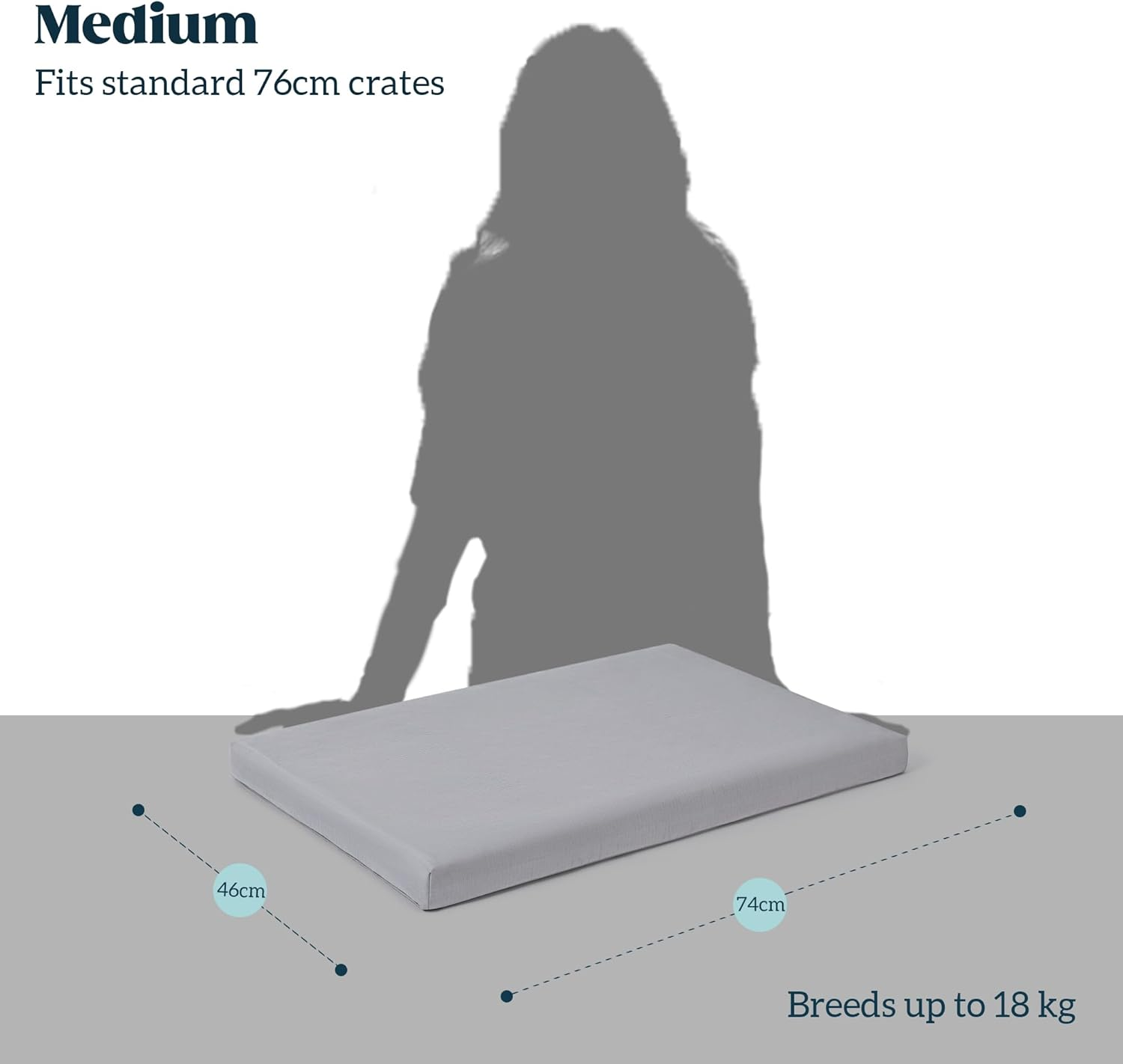 Cybarmour Chew Proof Dog Bed - Outdoor Waterproof Chew Resistant Dog Crate Pad - Orthopedic Kennel Mat for Aggressive Chewers - Medium Breeds & Fits L 77Cm Crate - 74X46X7.5Cm, Limestone image number 5