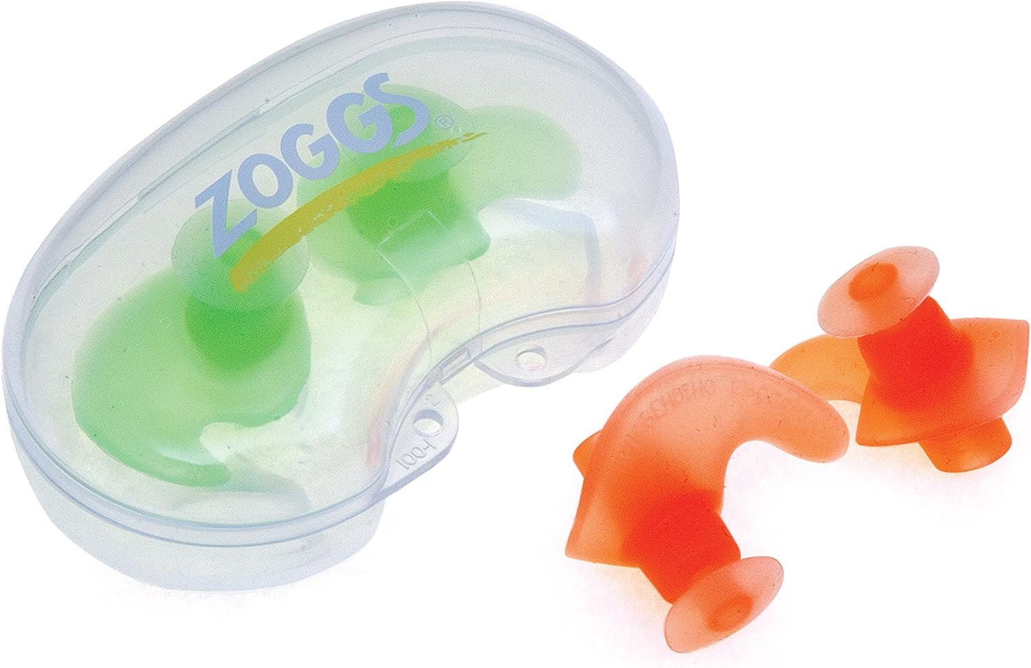 (Small/Medium, Orange) - Zoggs Aqua Plugz Hypo-Allergenic Silicone Ear Plugs image number 1
