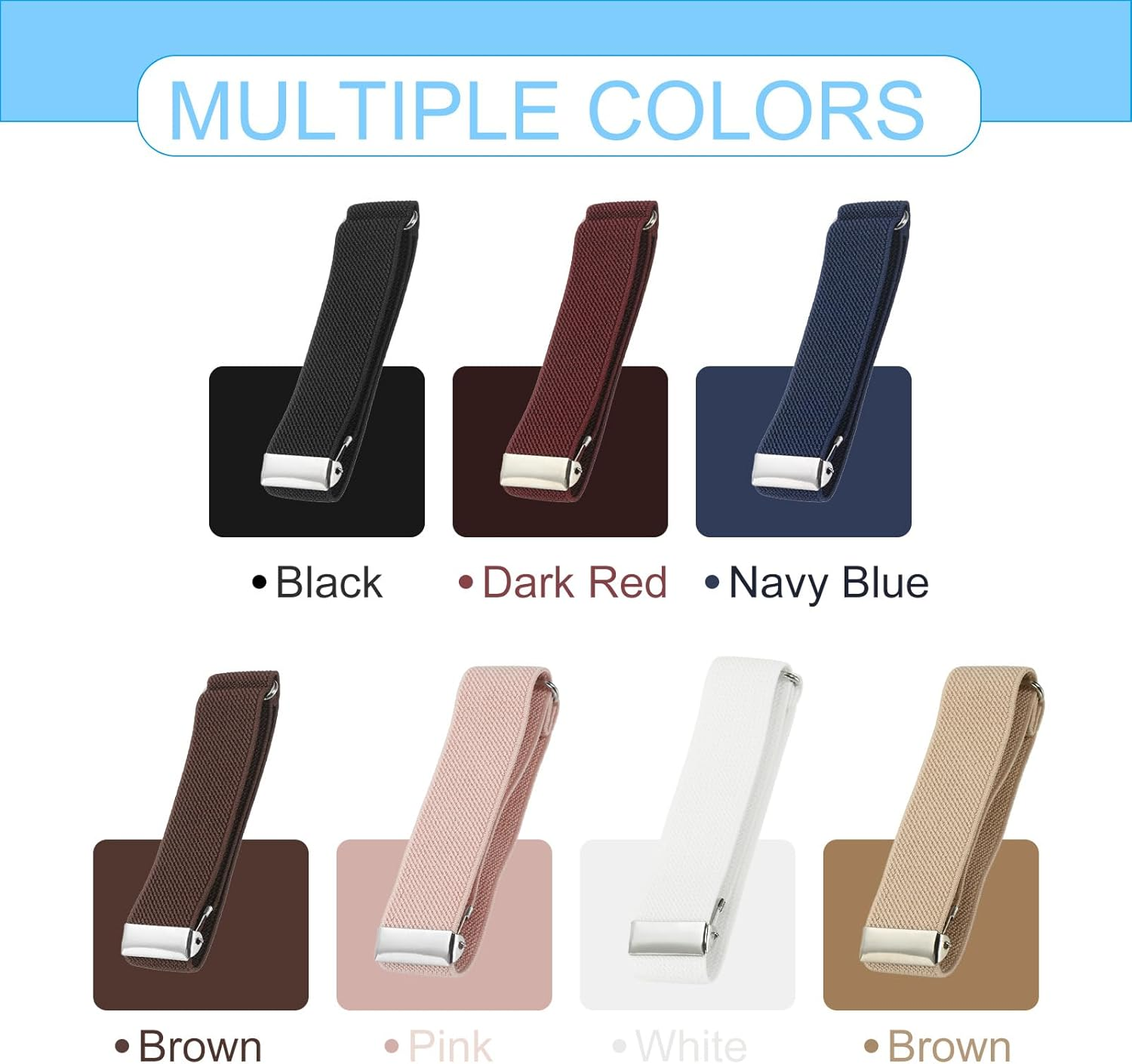 Uxcell Adjustable Arm Bands, 2 Pack/1 Pair Anti-Slip Sleeve Garter Elastic Shirt Sleeve Holders for Men Women, Brown image number 2