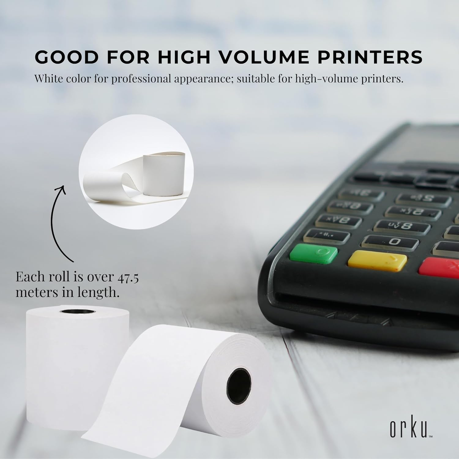 10X Thermal Paper Rolls 80X80Mm - 47.5M Register EFTPOS POS Receipt Bulk image number 1