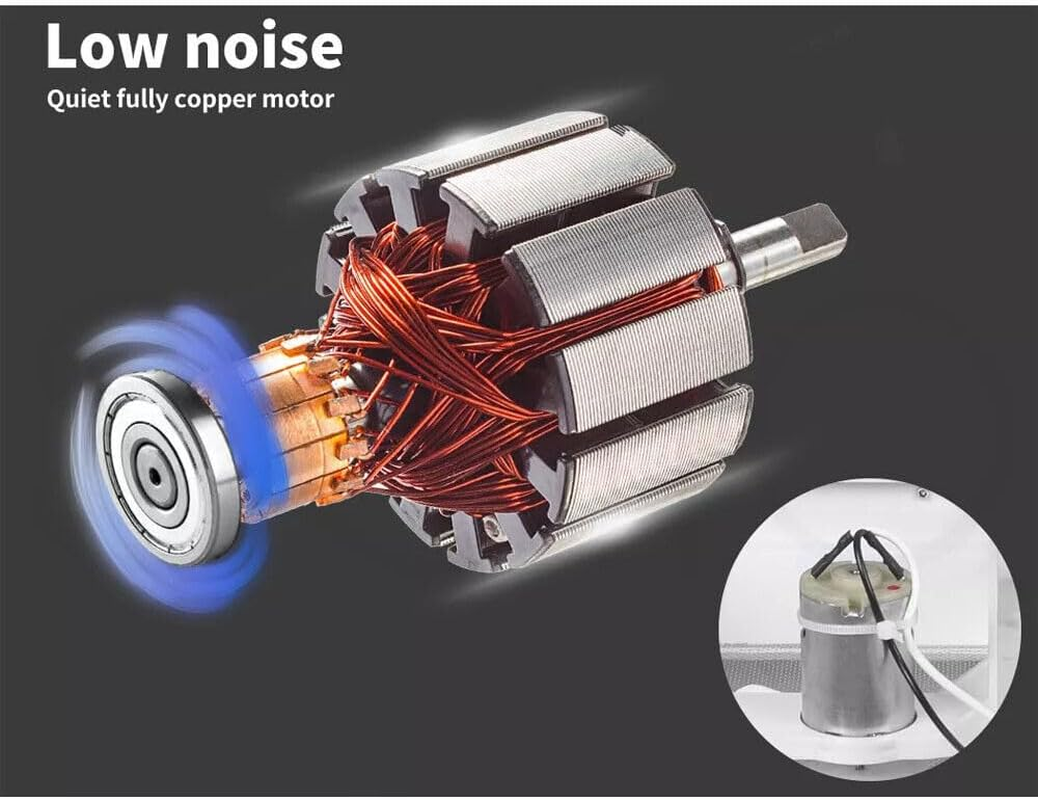 14"X14" RV Roof Vent Fan for RV Bathroom Camper Ceiling 12V RV Fan with 6 Blades image number 6