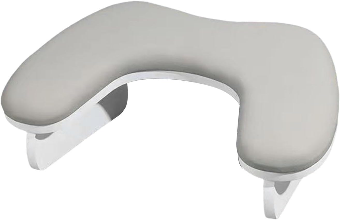 Nail Arm Rest Pillow, Armrest, Practical PU Leather U Shaped Stand Mat Holder for Home Manicure Nail Art Salon Women, White