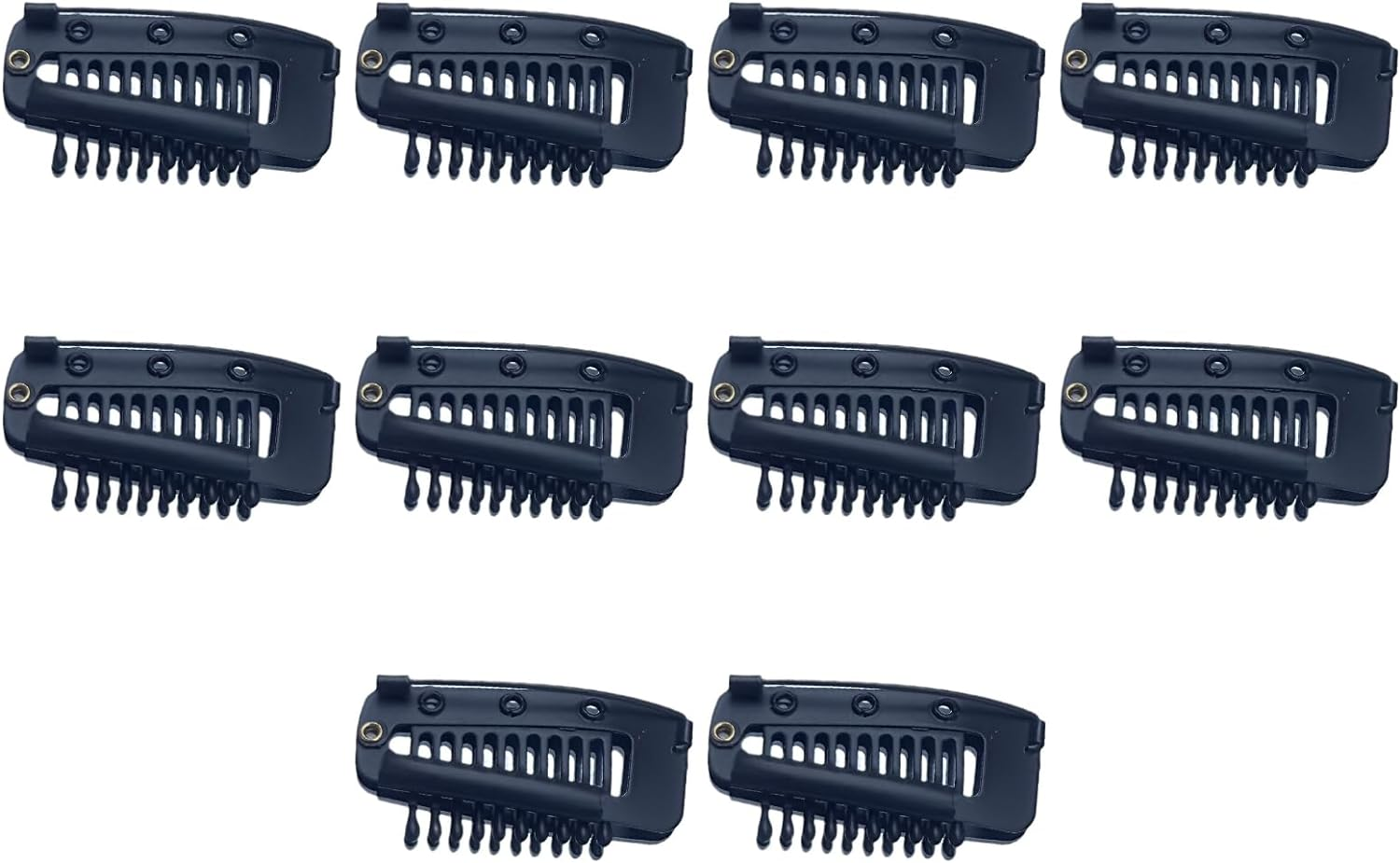 10 PCS Wig Clips Snap Clips,3.7 Cm round Head Stainless Steel Clip, Secure (Black) image number 4