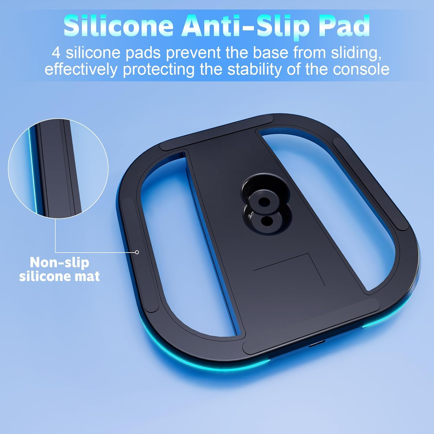 HONCAM Vertical Stand for PS5/PS5 Slim/Ps5 Pro Consoles, Playstation 5 Vertical Stand with 7 RGB Lights for PS5 Digital/Ps5 Disc, PS5 Slim Digital/Ps5 Slim Disc with Screw, Black image number 5