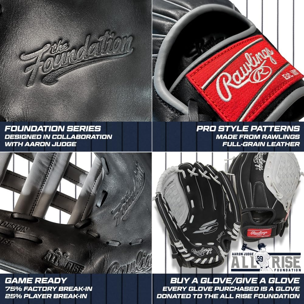Rawlings | Foundation Series Baseball Glove | Aaron Judge Collaboration | Multiple Styles image number 4