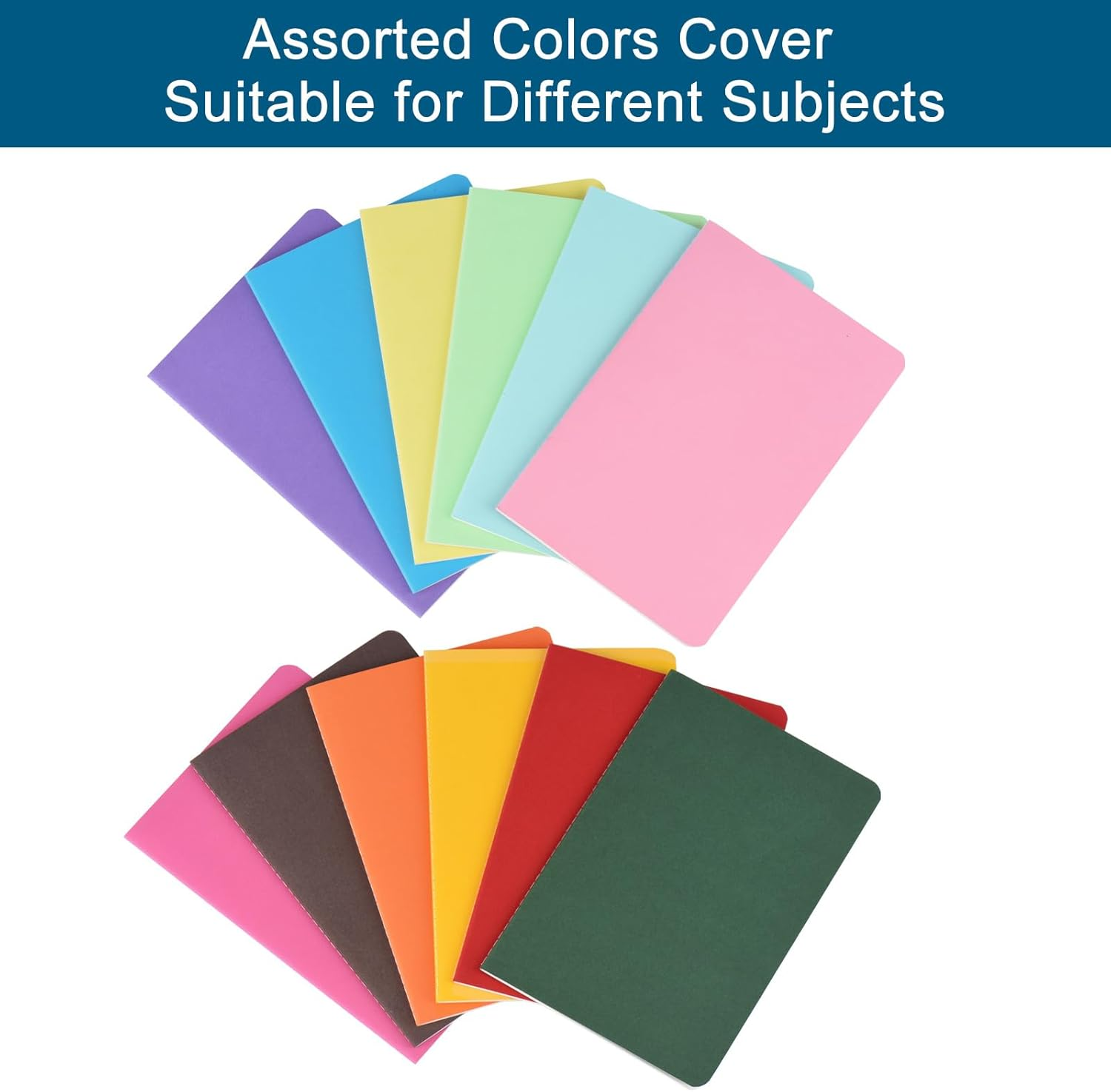 ZCZN 12 Pack A5 Lined Notebook, 12 Colors Journal Notebooks for School, Study, Office, 60 Pages/30 Sheets (Multicolor) - Multicolor image number 3