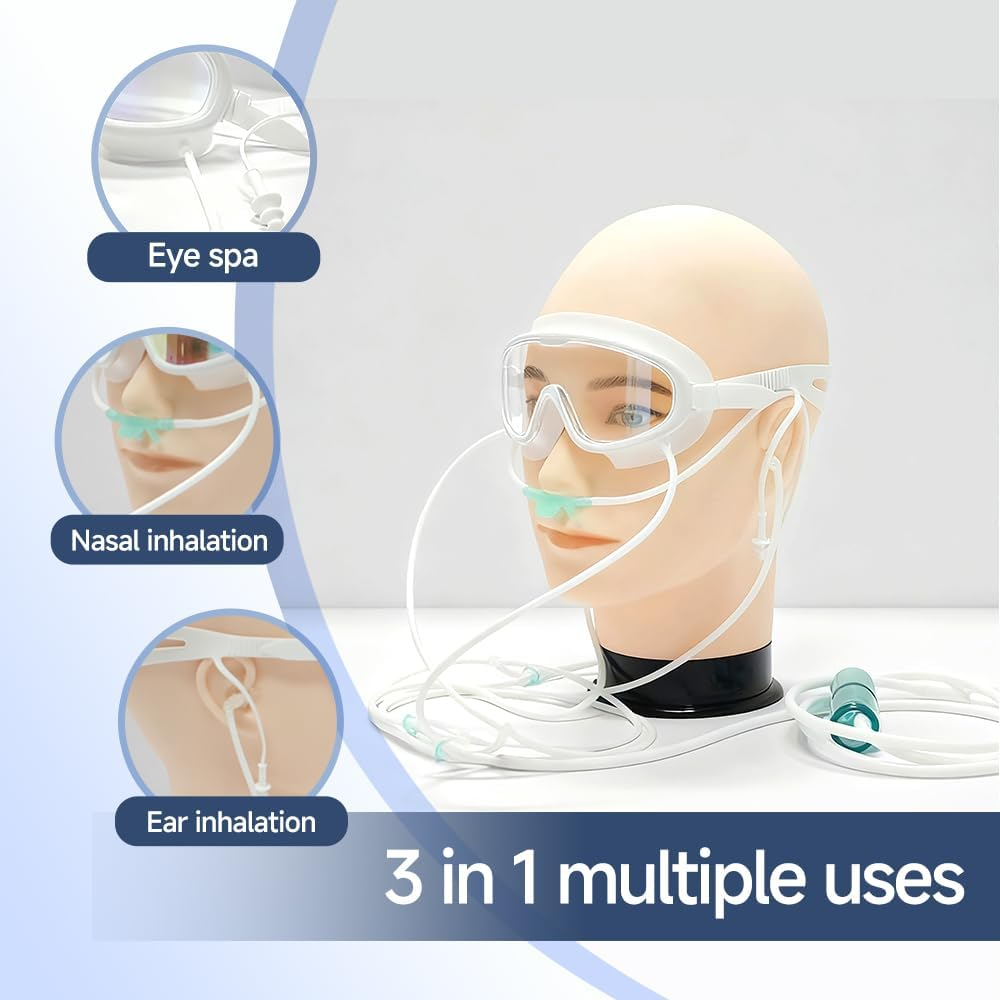 Unosuich Hydrogen Eye Glasses Hydrogen Eye Mask Patches Molecular H2 Gas Goggles Massager Protect Eyesight Hydrogen Eye Shield 3 in 1(Eye, Ear, Nose)