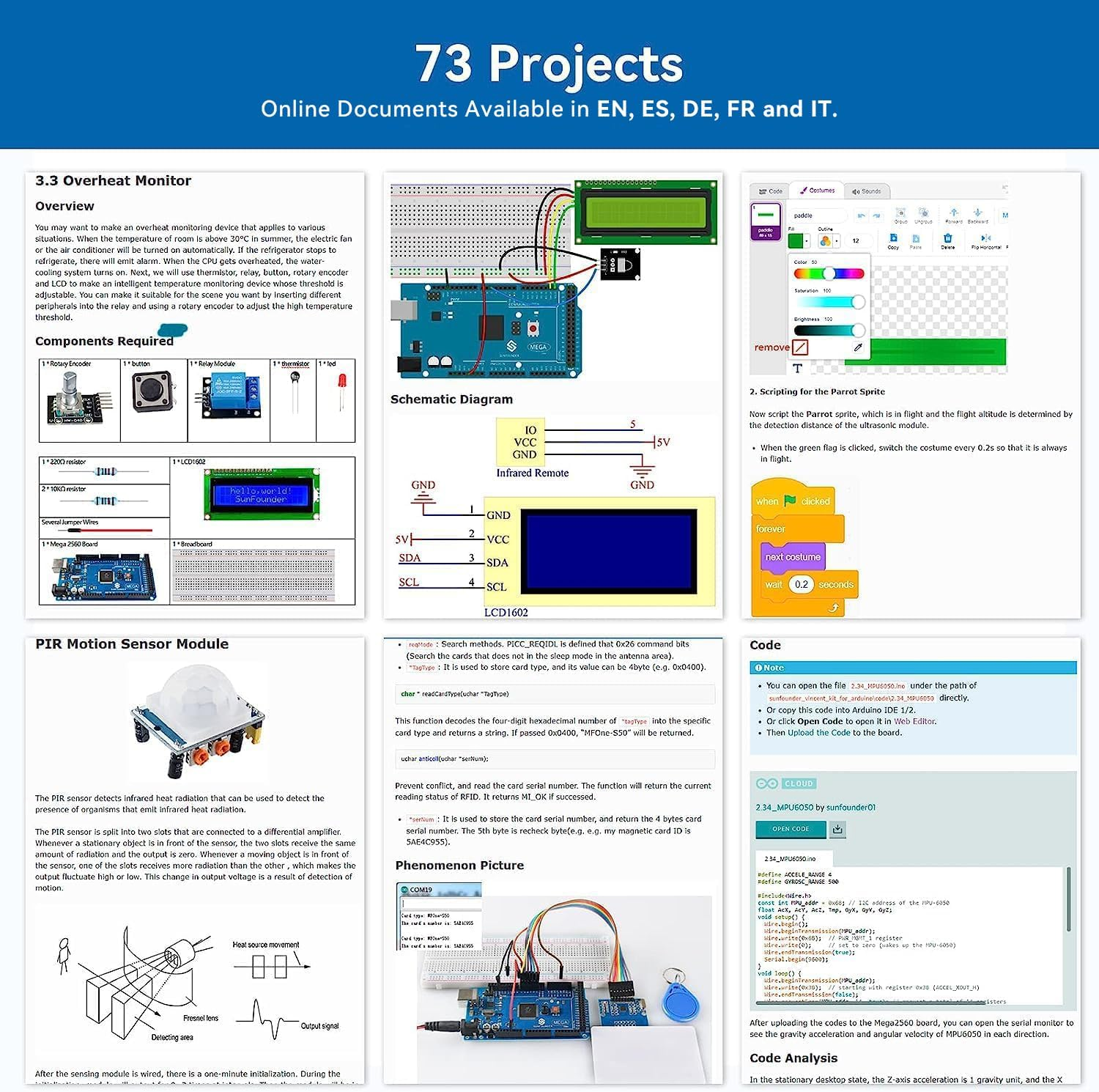Sunfounder Project the Most Complete Electronics Starter Kit Compatible with Arduino Mega 2560 R3 Mega328 Nano, 73 Tutorials Included image number 6