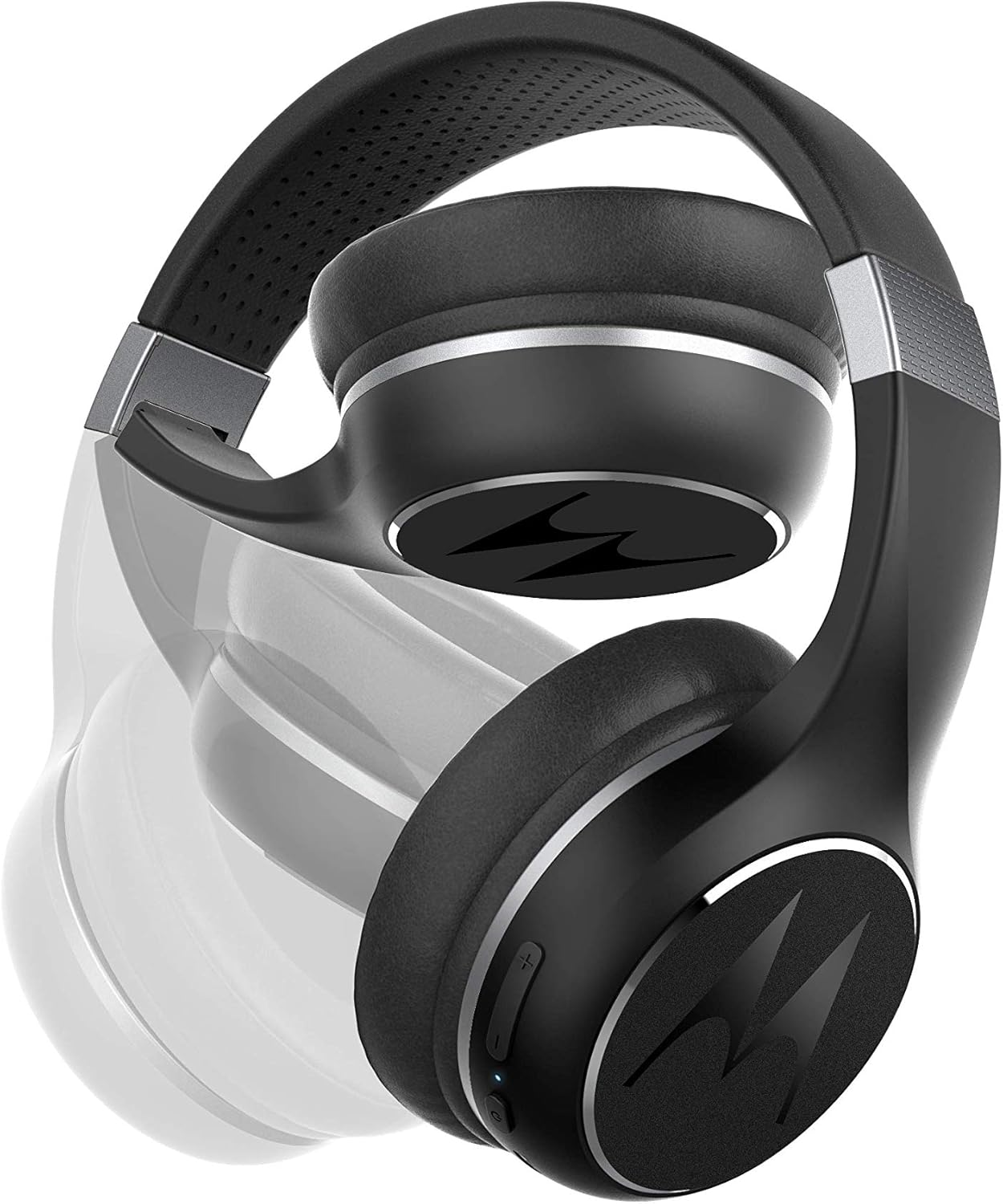 Motorola Sound Motorola Escape 220 | Wireless Bluetooth Headphones and On-Ear Headset | Foldable | Pack of 23 | Siri and Google Now Compatible, Black image number 3