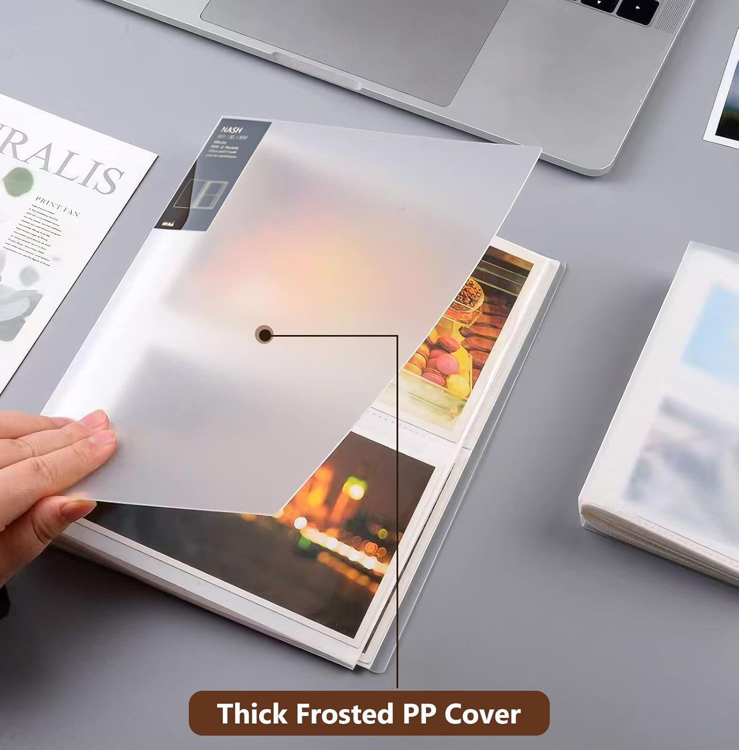 RINGSUN Photo Album, 4X6 Photo Keeper Photo Book for Family Wedding School Anniversary, Memory Album Easy to Organize and Display, 80 Pockets image number 2