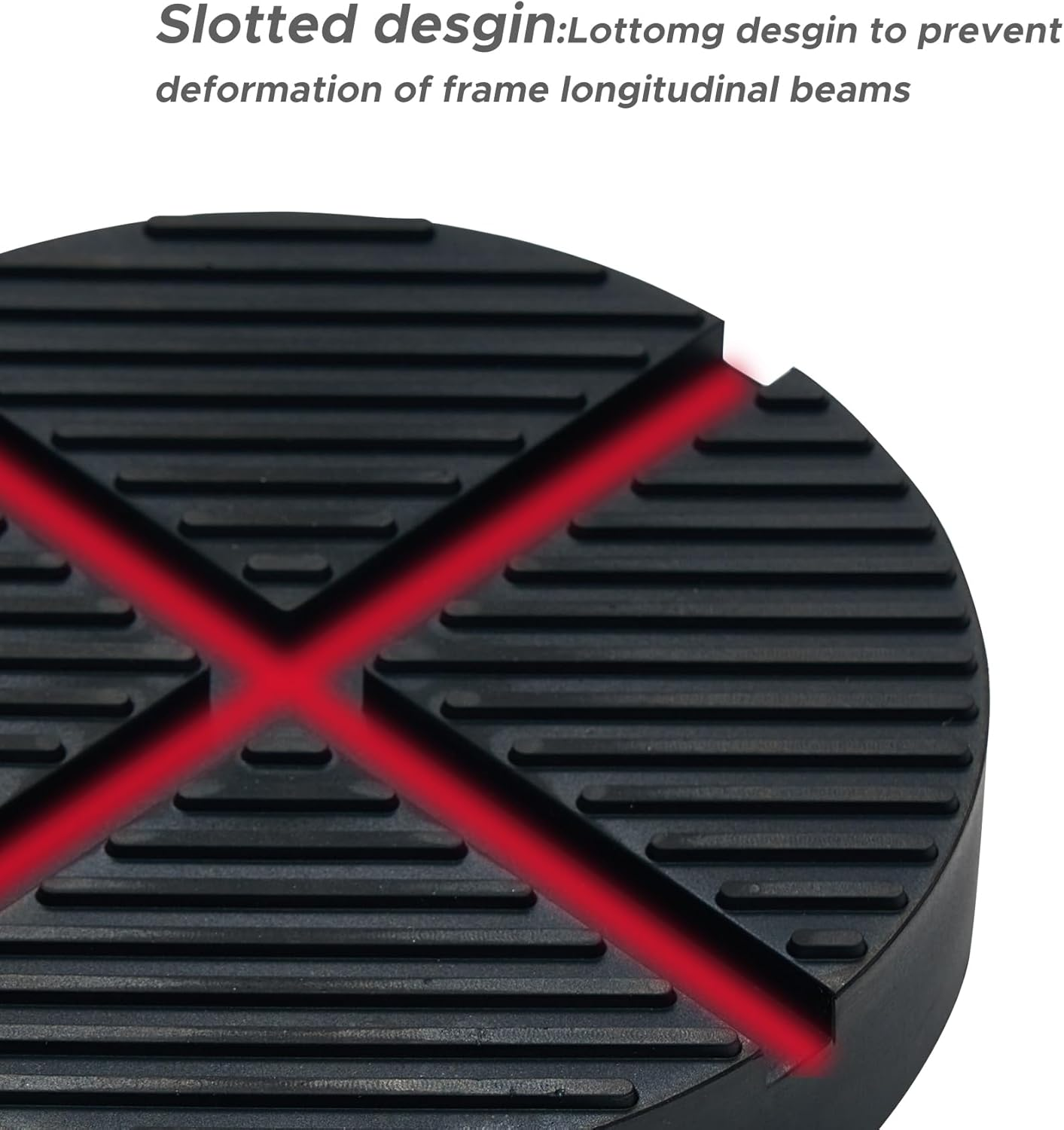 MANQO Universal Floor Jack Rubber Pad, Universal Jack Pad Adapter, Pinch Weld Side Frame Rail Protector, 1 Pack image number 3