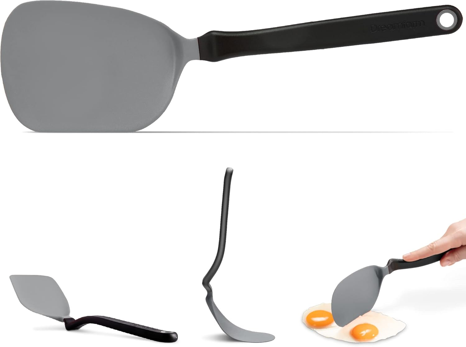 Dreamfarm Chopula Non-Stick-Safe Super-Flexible Sit-Up Spatula with Strong Flat Edge to Separate Food - 12" Dreamfarm Blue