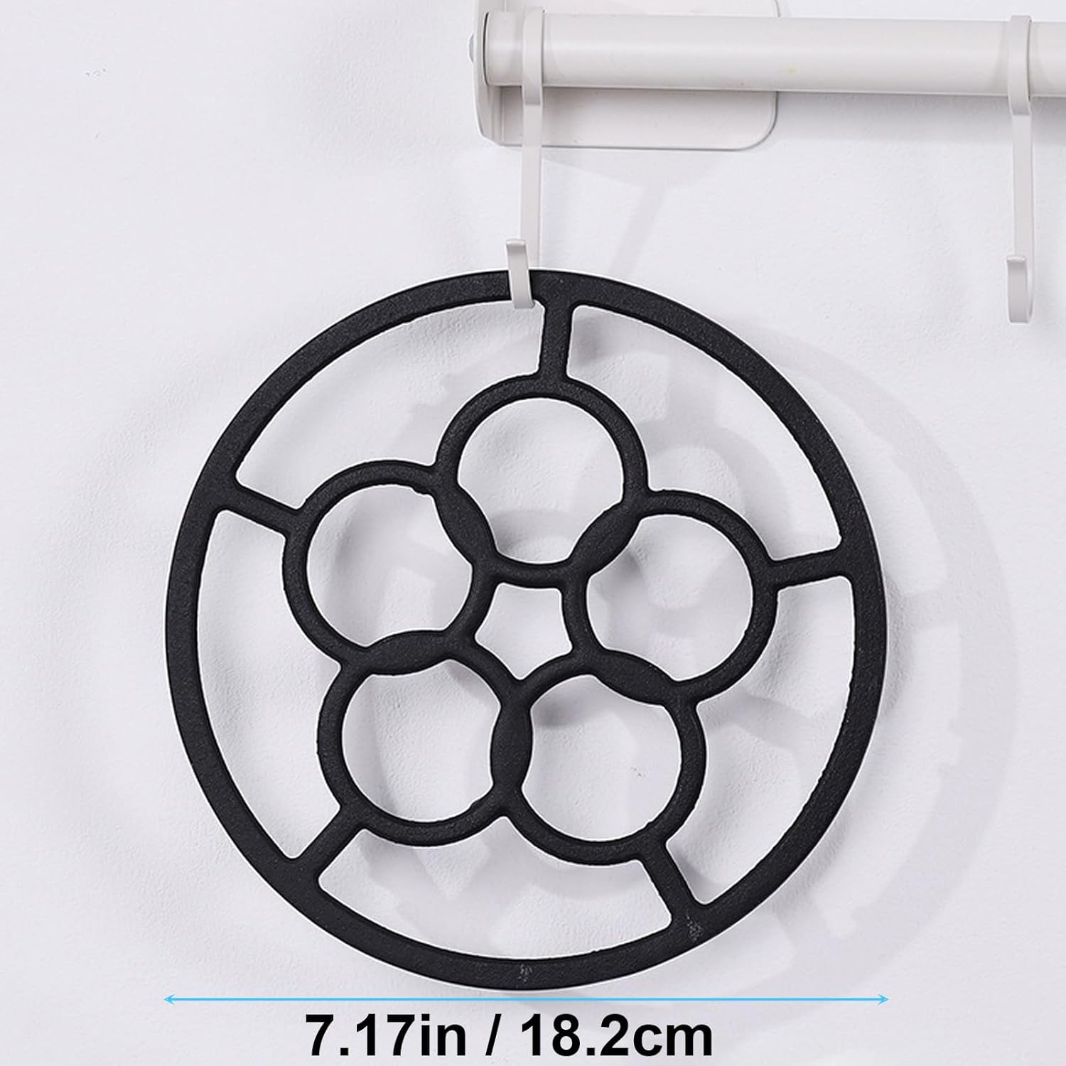 Gas Ring Reducer, Cast Iron Wok Support Ring for Gas Stove, Non-Slip, Black