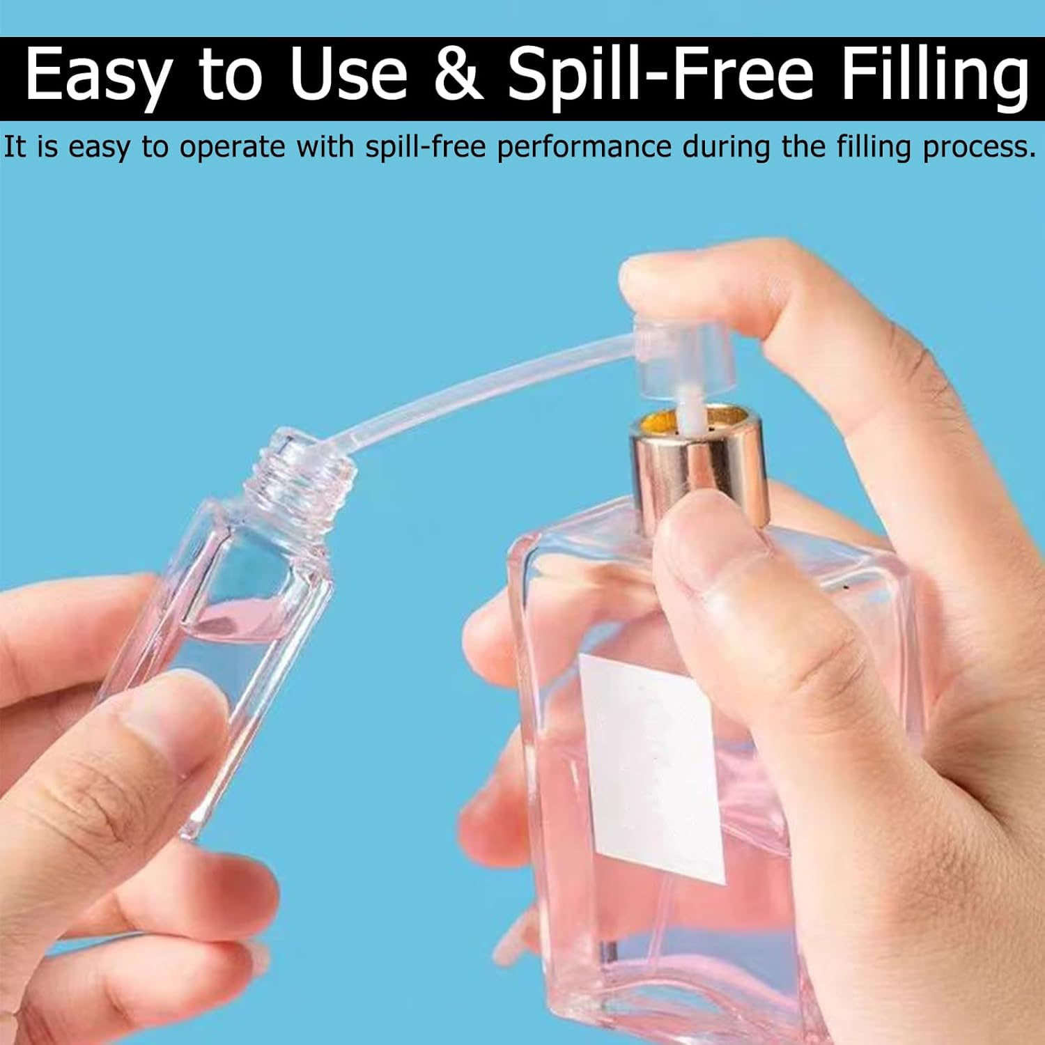 Perfume Dispenser Pump 40PCS - Reusable Travel Refill Kit with Leak-Proof Atomizer Spray Bottles, Plastic Syringe Extractor for Perfume Sample & Transfer image number 3