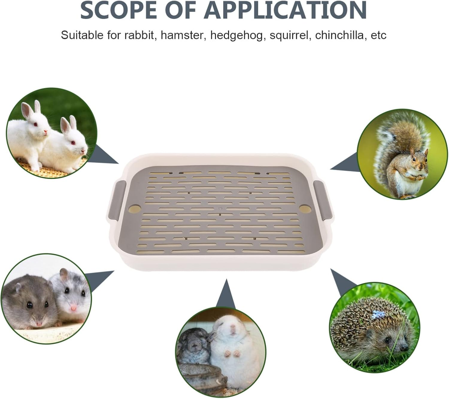 Iplusmile Cat Litter Rabbit Cage Corner Toilet Corner Toilet Small Corner Pet Box image number 5